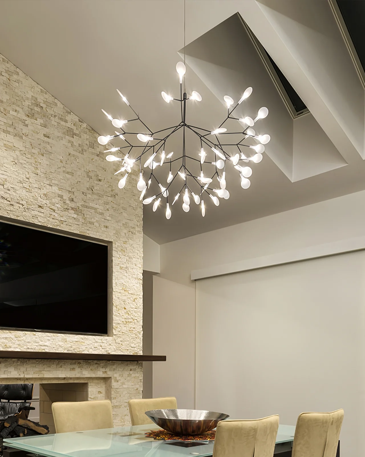 Black Firefly LED Chandelier