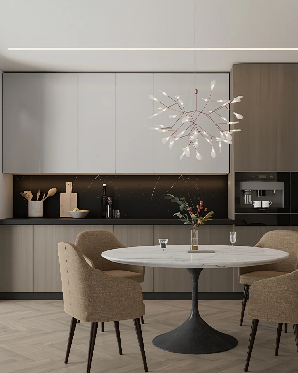 Black Firefly LED Chandelier