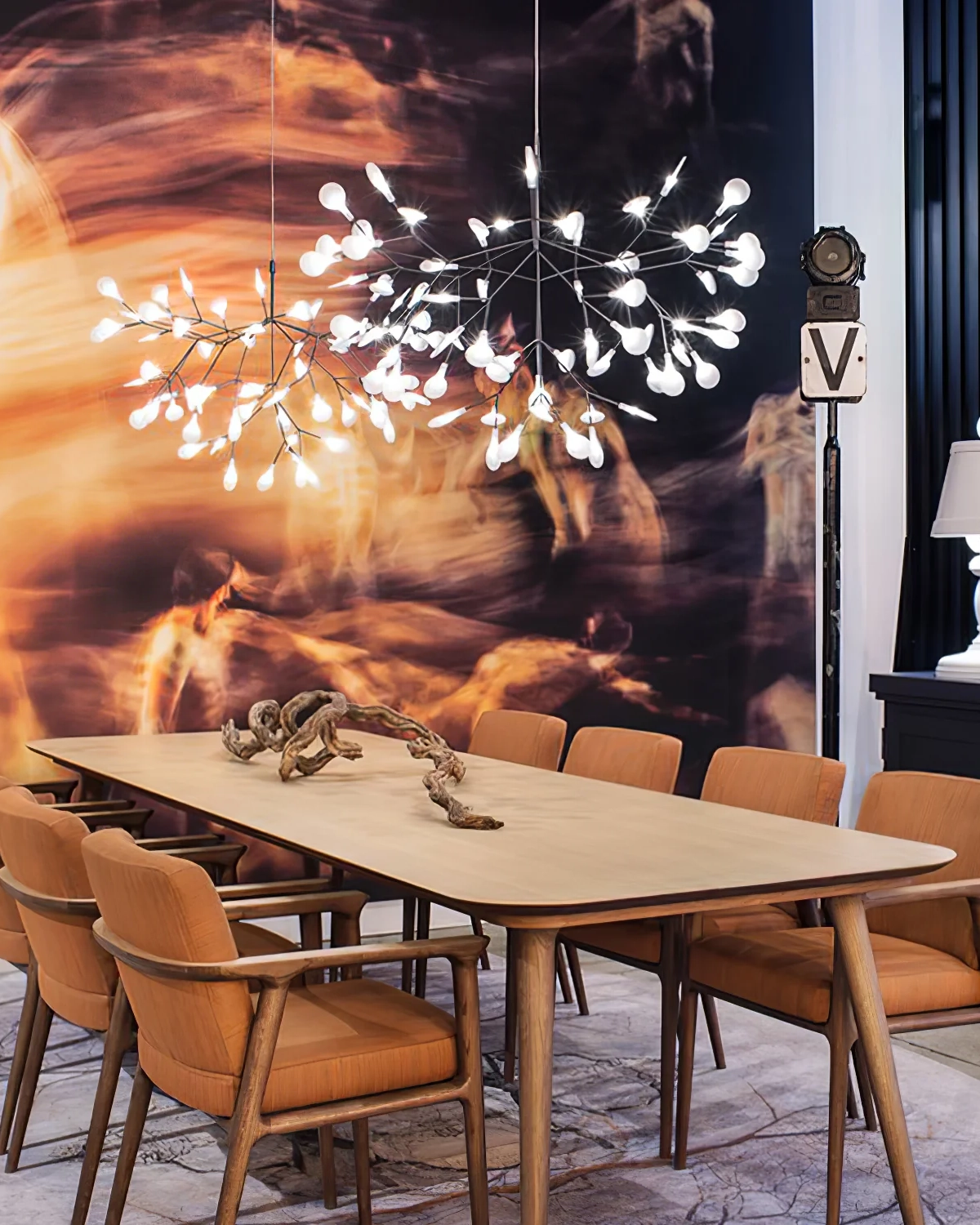 Black Firefly LED Chandelier