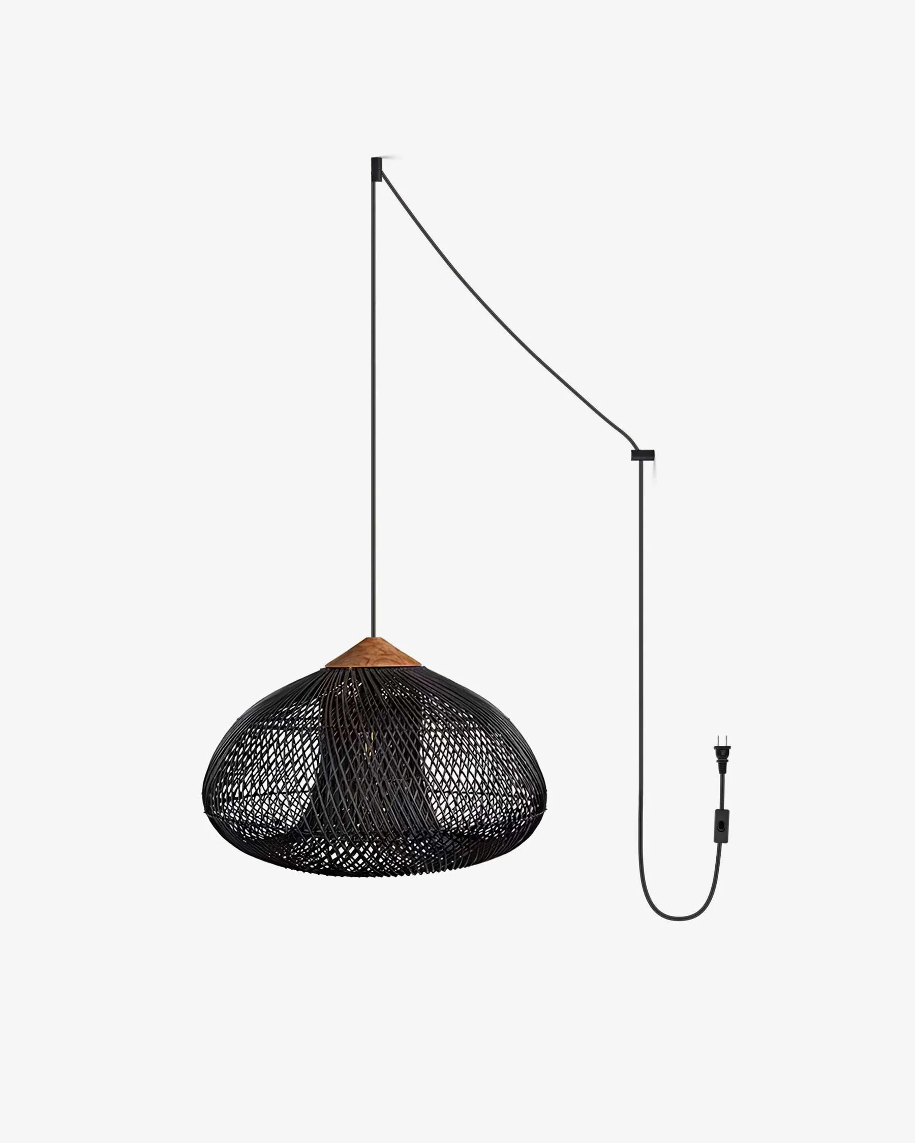 Braided Rattan Pendant Lamp