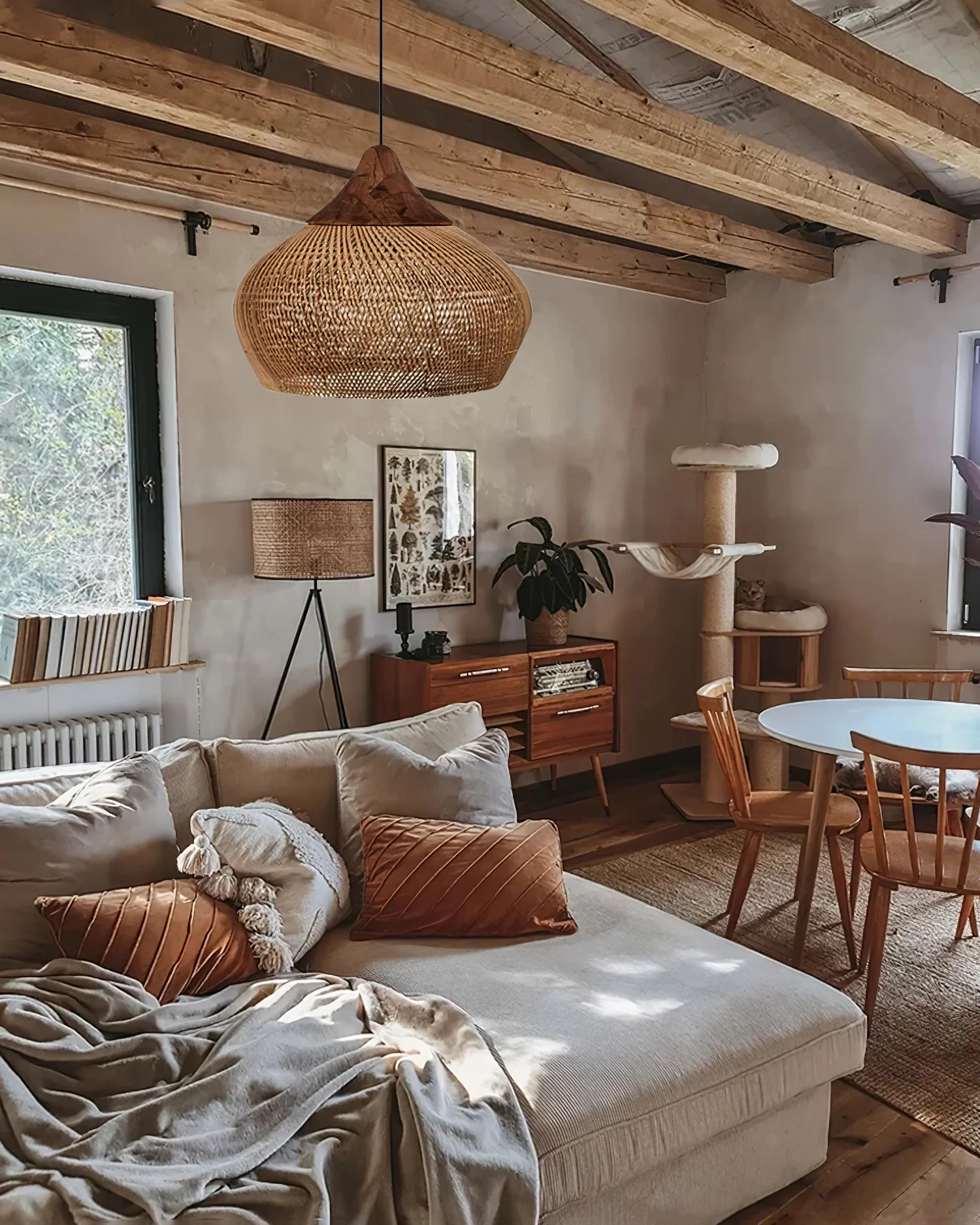 Braided Rattan Pendant Lamp