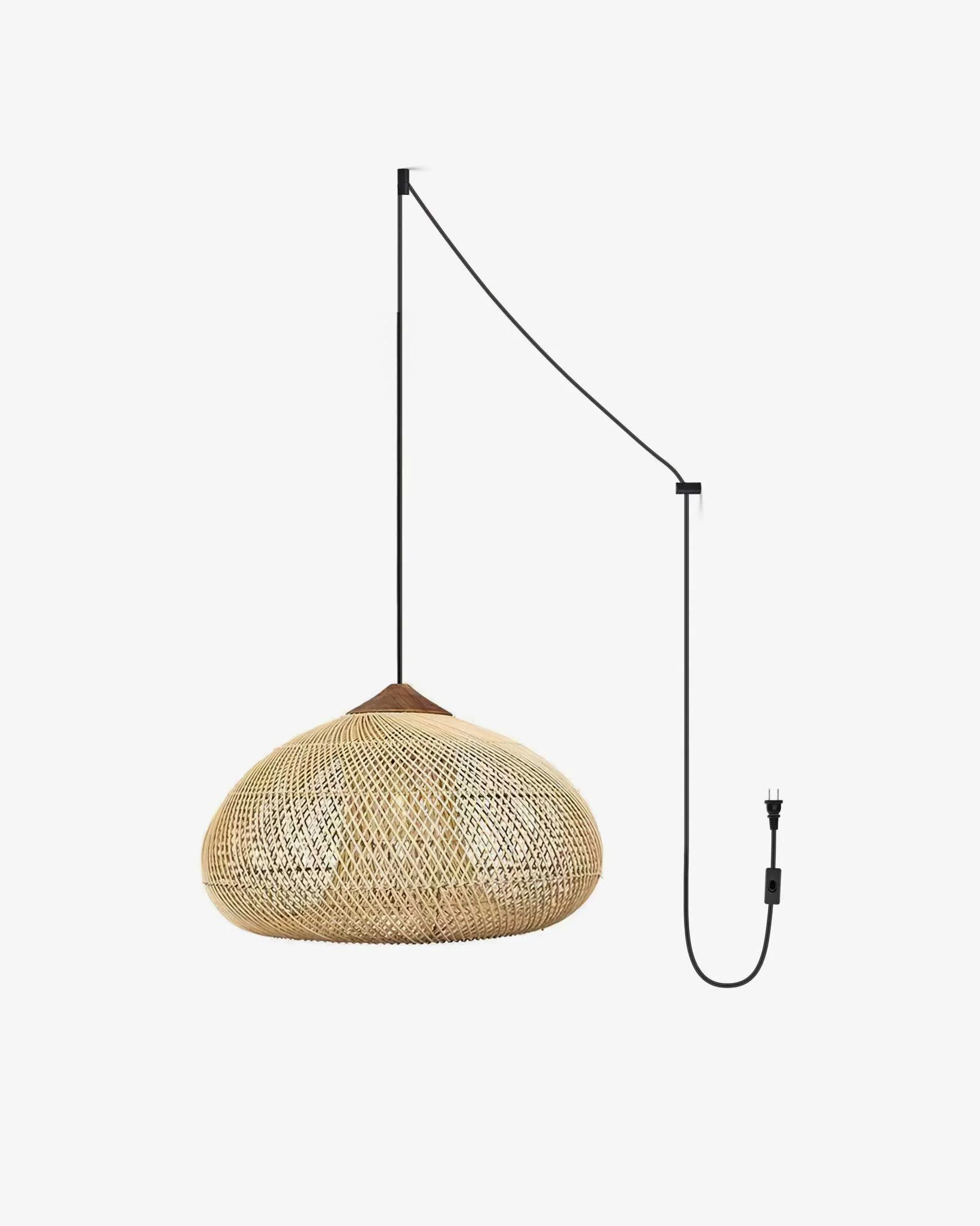Braided Rattan Pendant Lamp