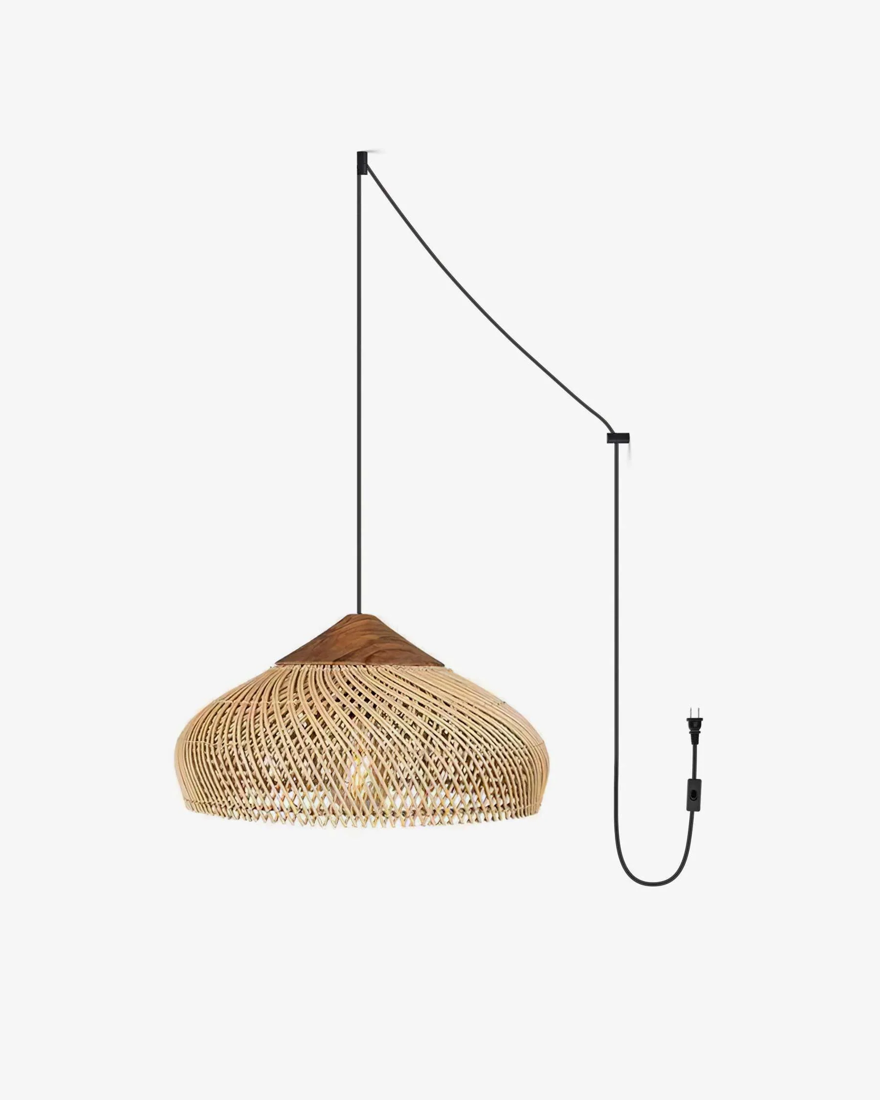 Braided Rattan Pendant Lamp
