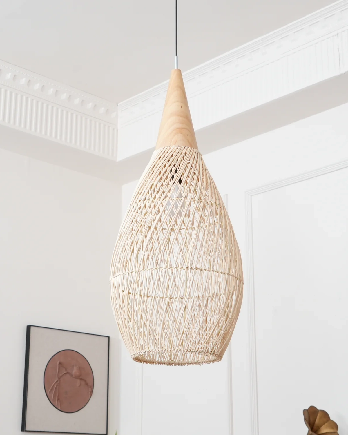 Braided Rattan Pendant Lamp