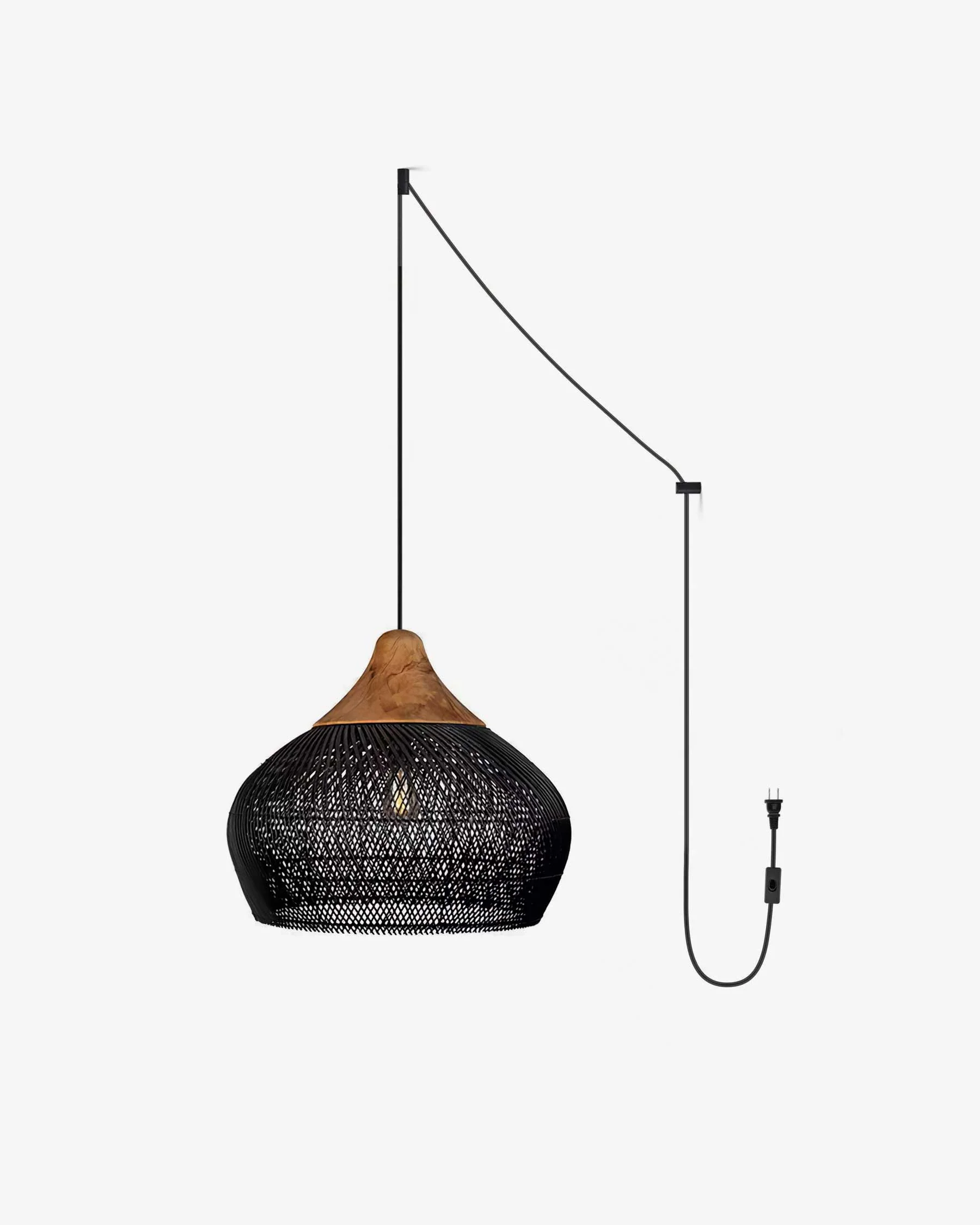 Braided Rattan Pendant Lamp