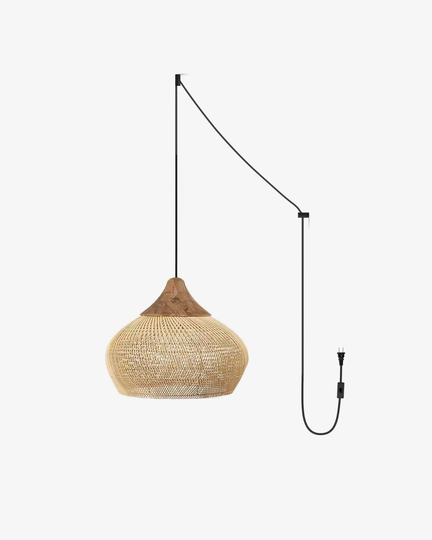 Braided Rattan Pendant Lamp