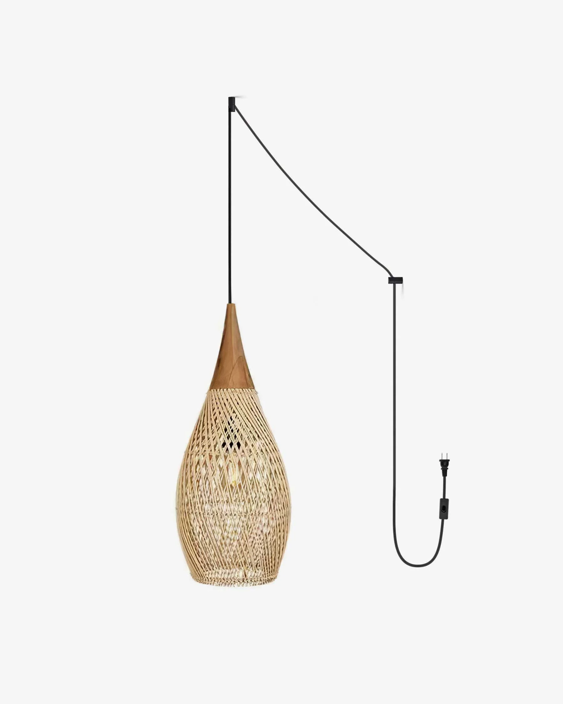 Braided Rattan Pendant Lamp