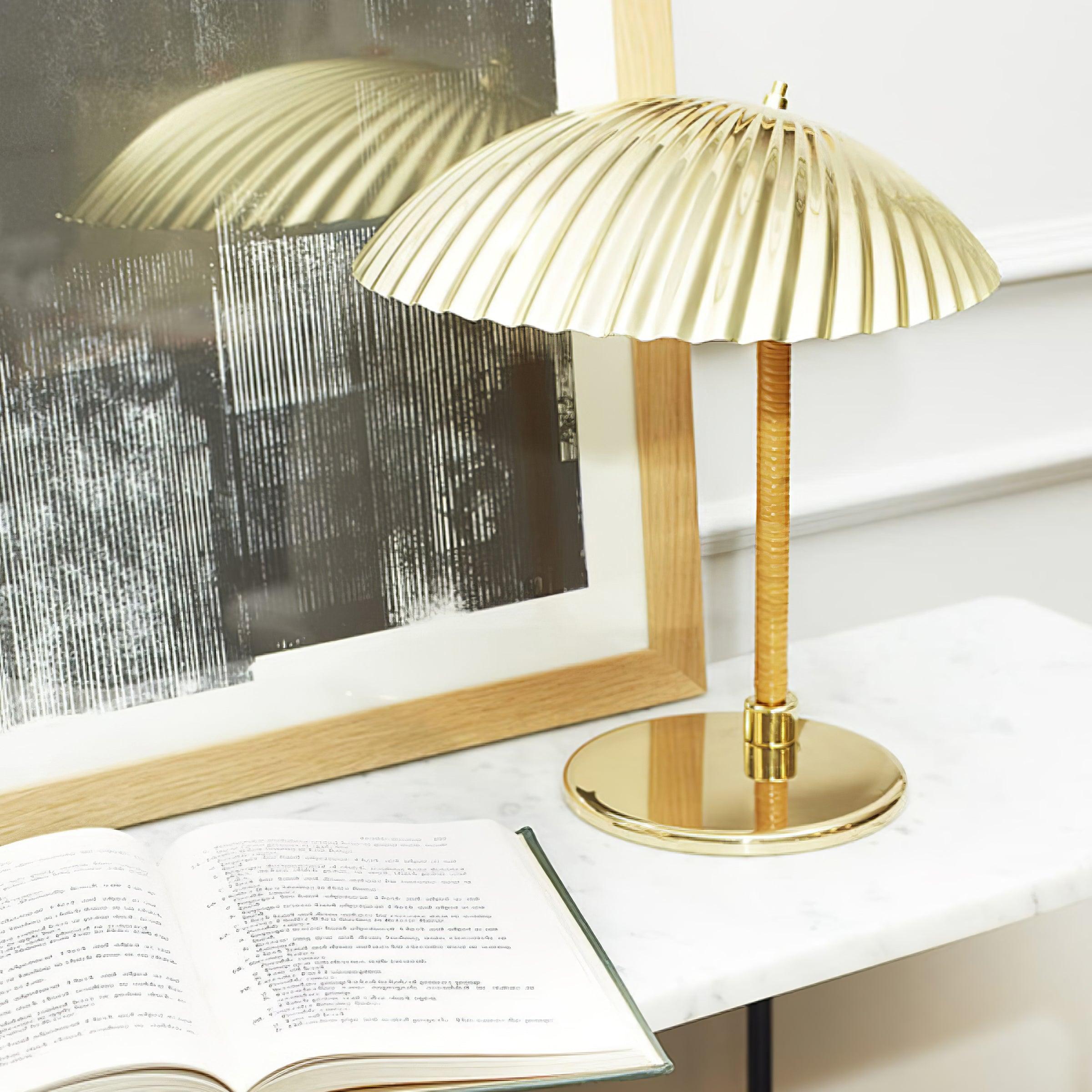 Brass Shell Table Lamp-elegalight