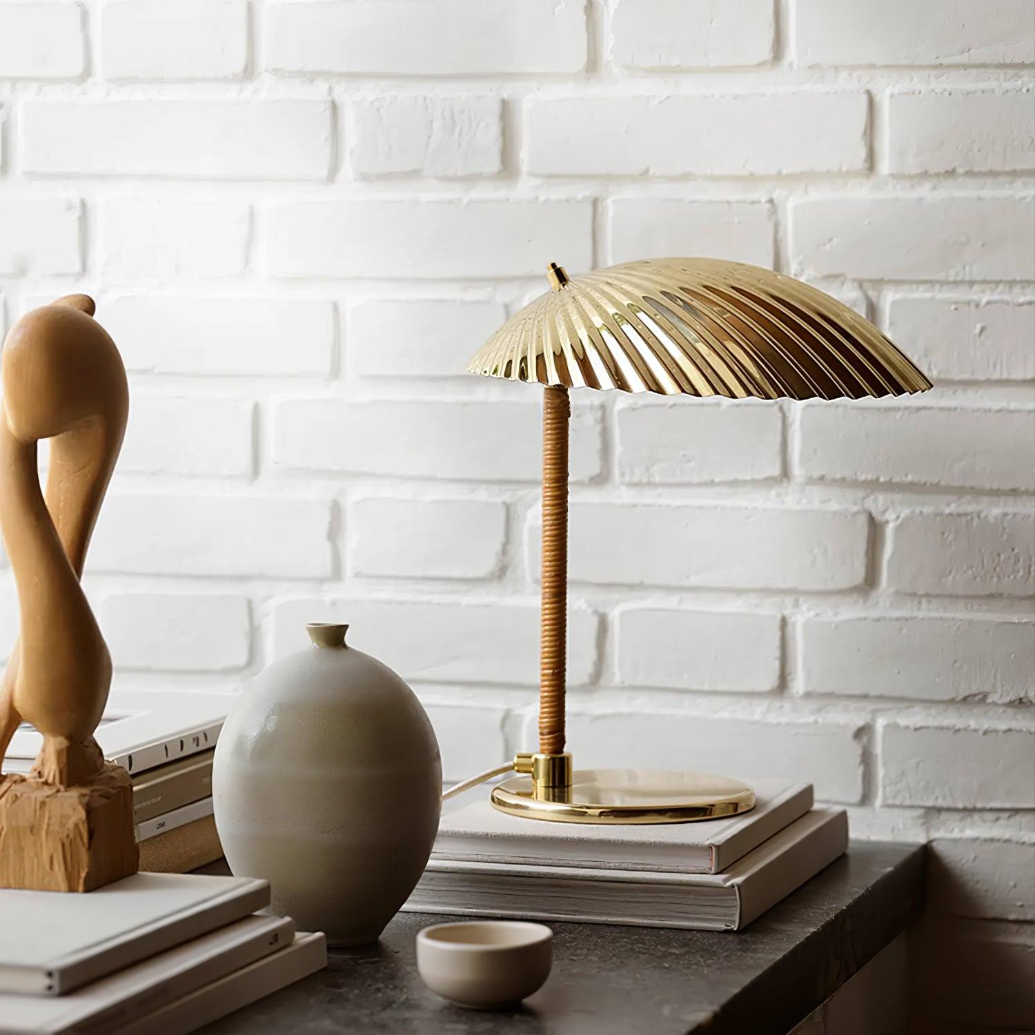 Brass Shell Table Lamp-elegalight