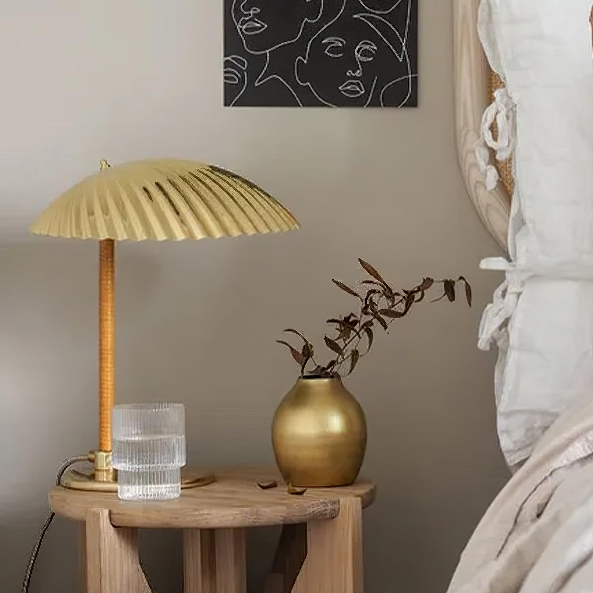 Brass Shell Table Lamp-elegalight
