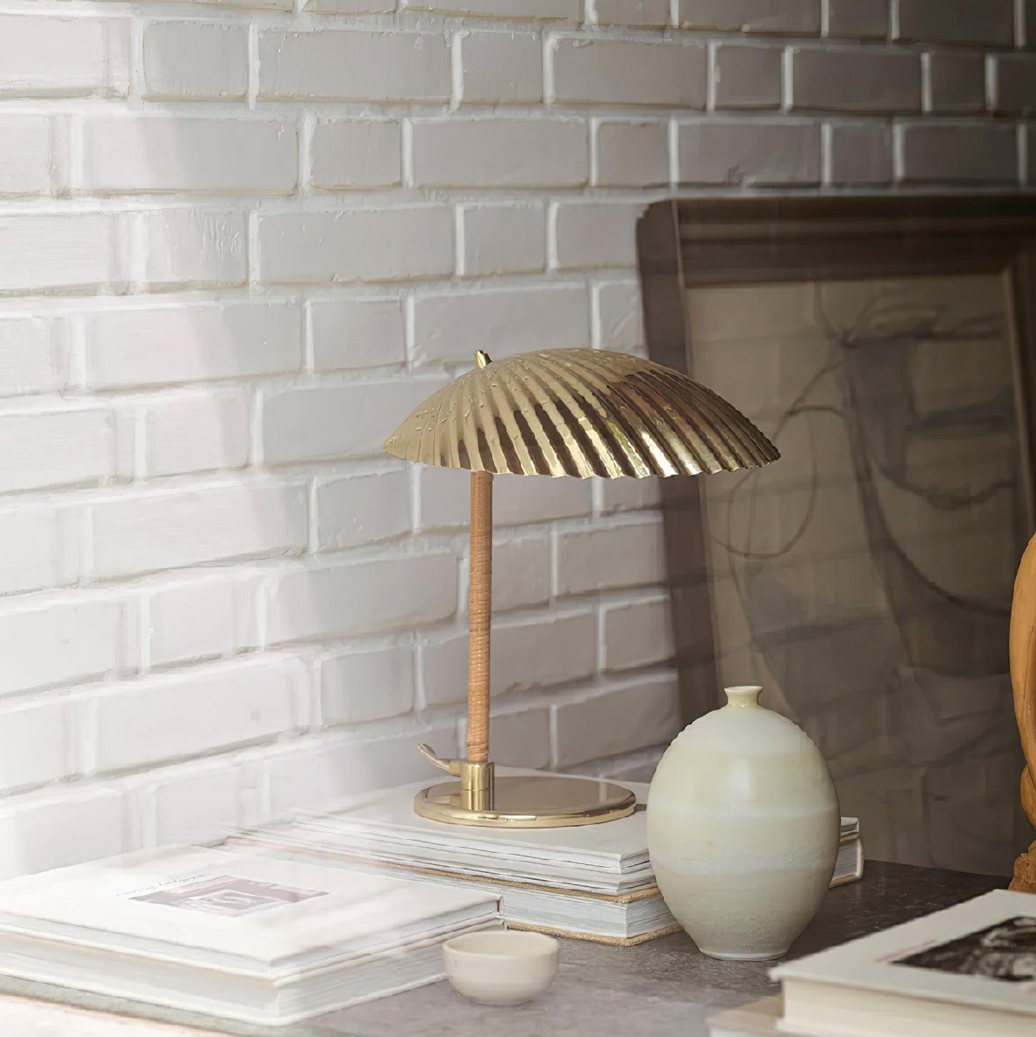 Brass Shell Table Lamp-elegalight