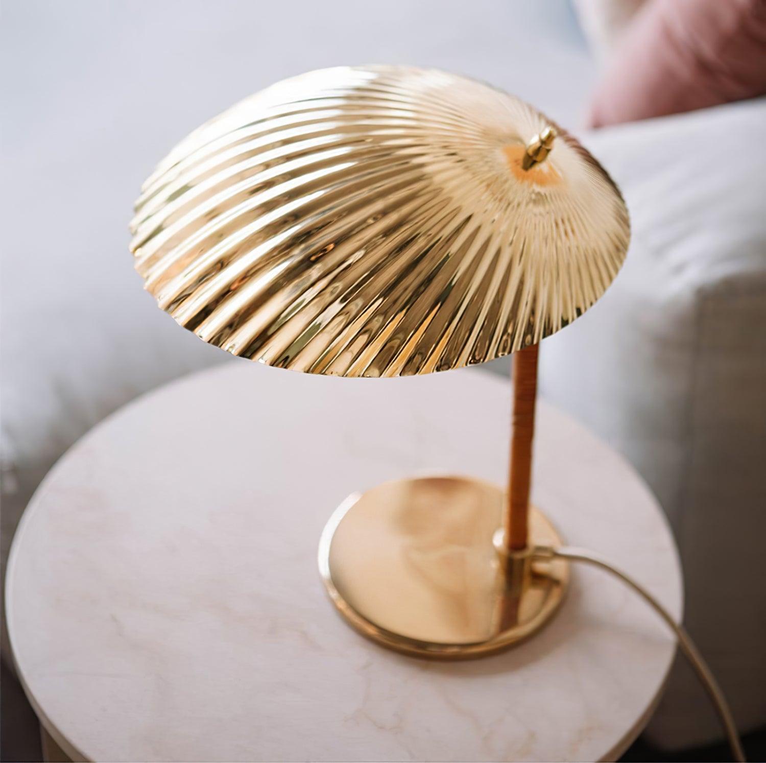 Brass Shell Table Lamp-elegalight