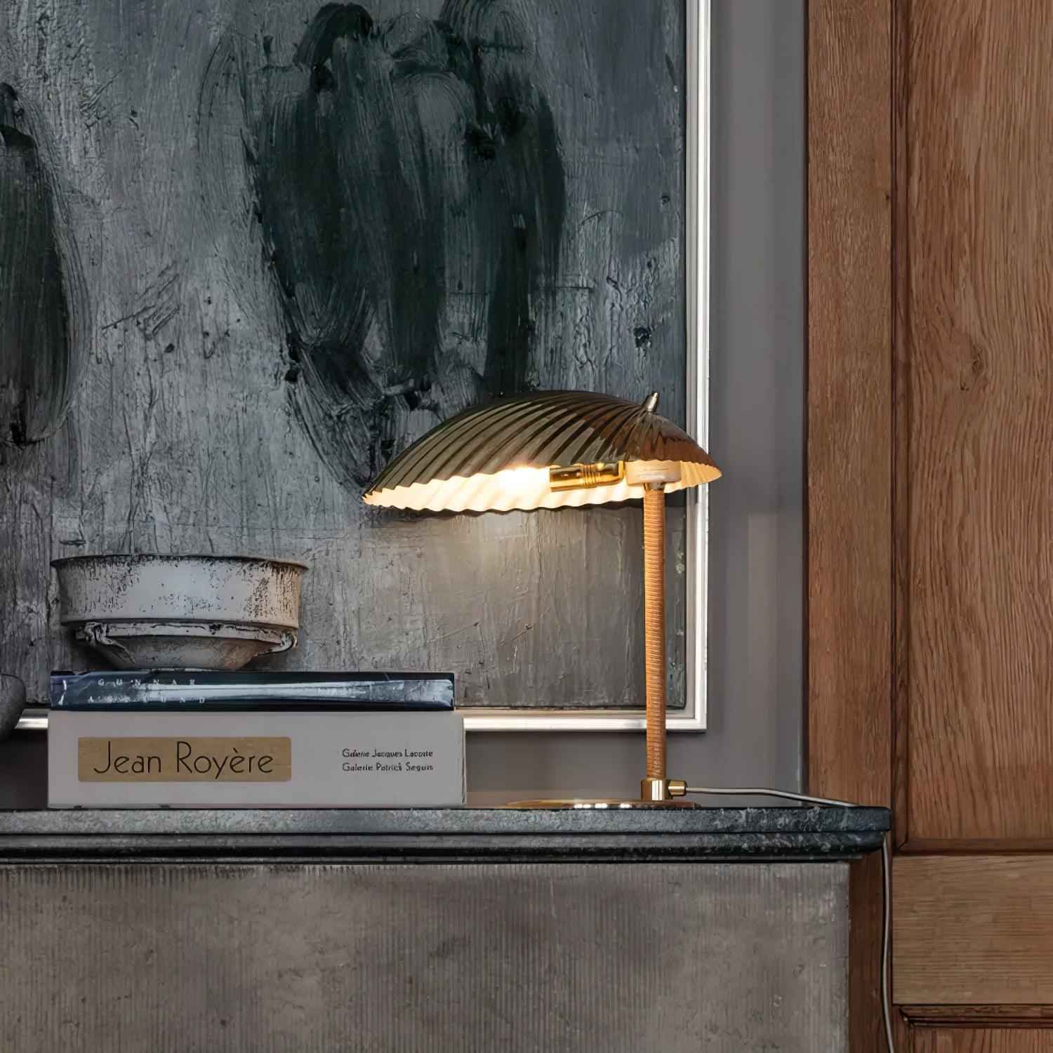 Brass Shell Table Lamp-elegalight