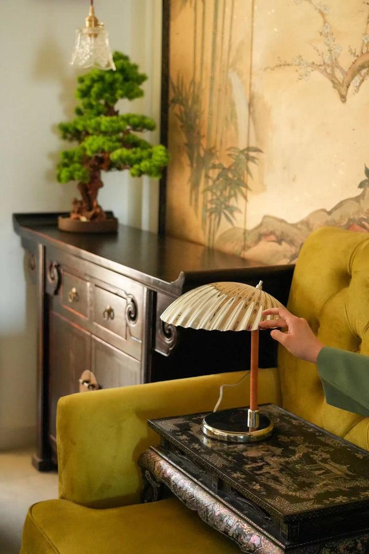 Brass Shell Table Lamp-elegalight