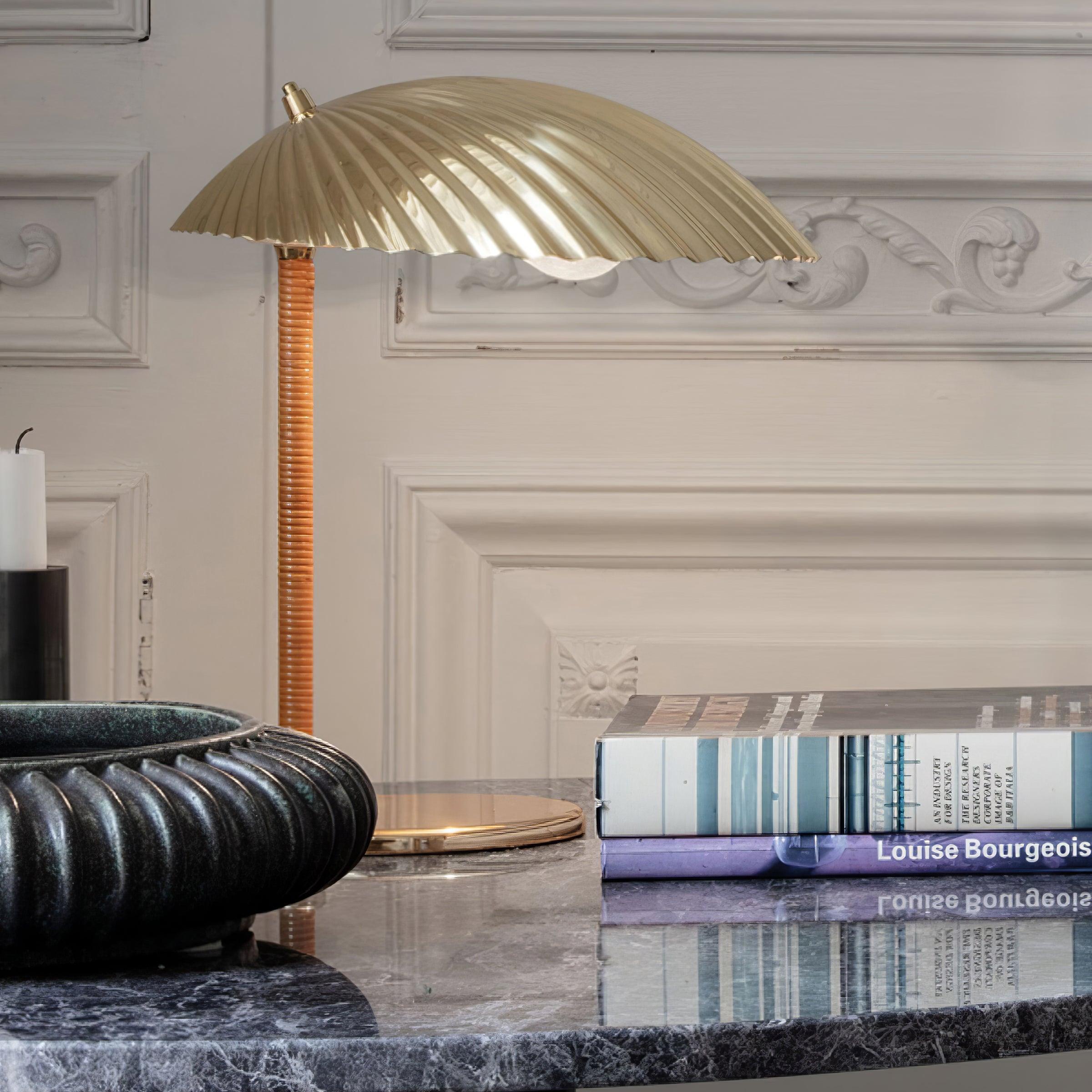 Brass Shell Table Lamp-elegalight