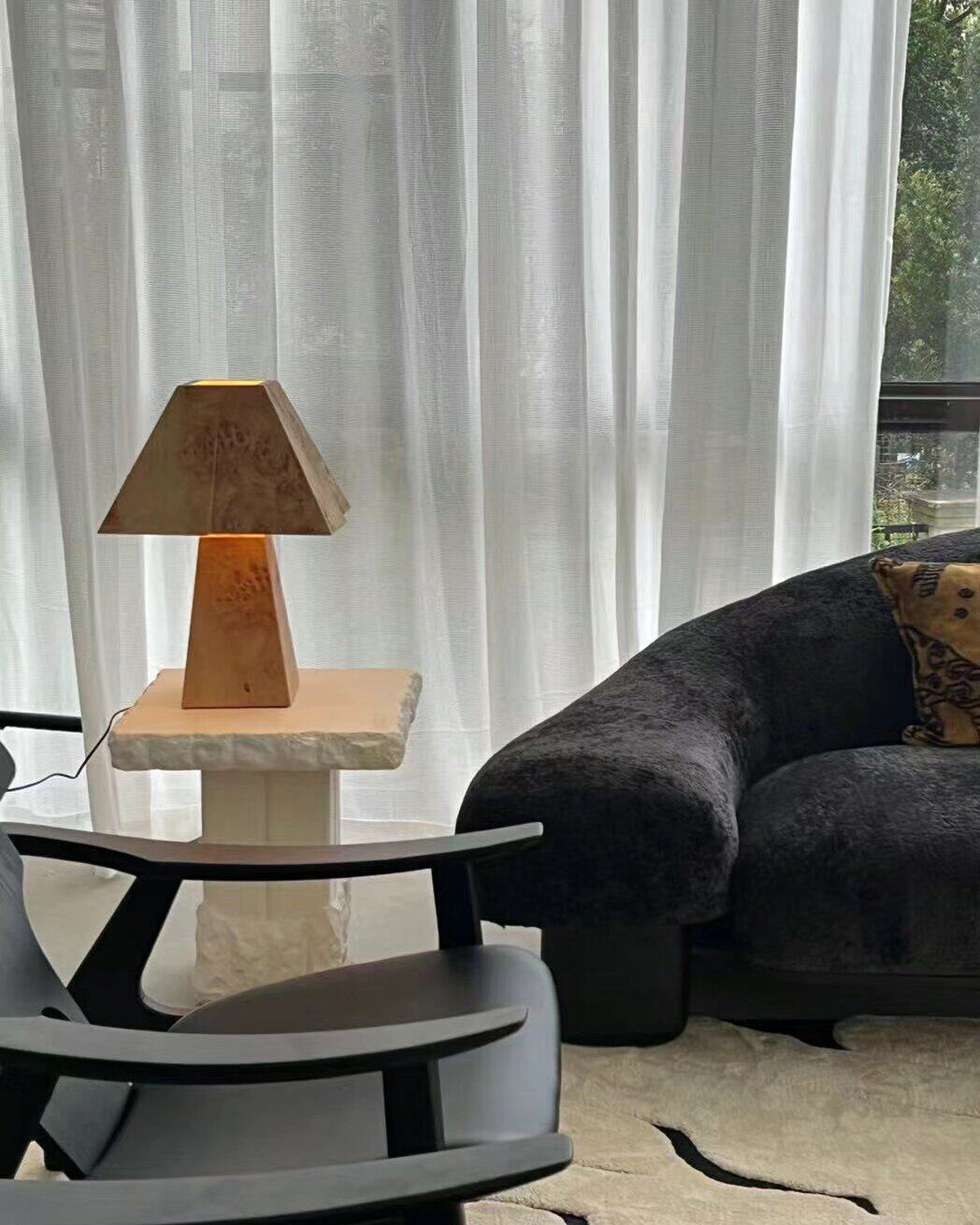 Burl Parallax Table Lamp