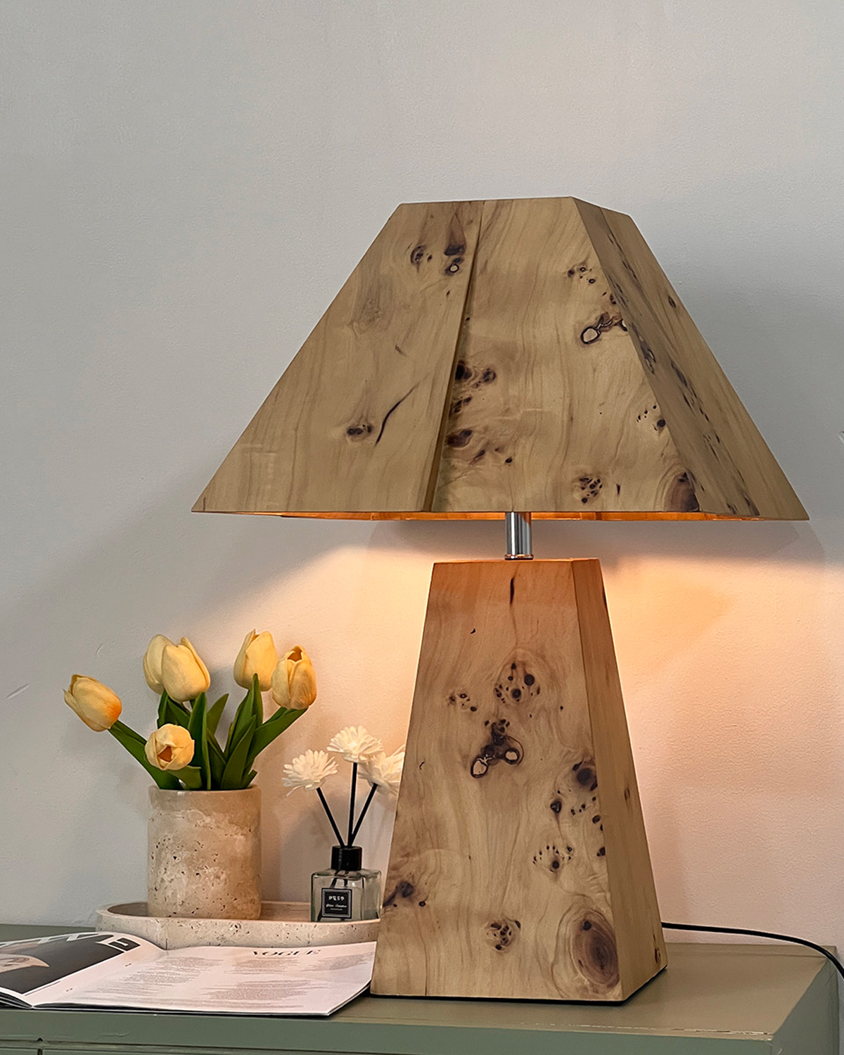 Burl Parallax Table Lamp