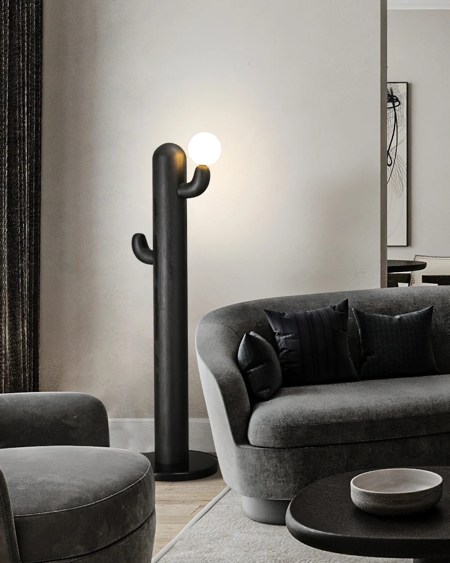 Cactus Wood Floor Lamp