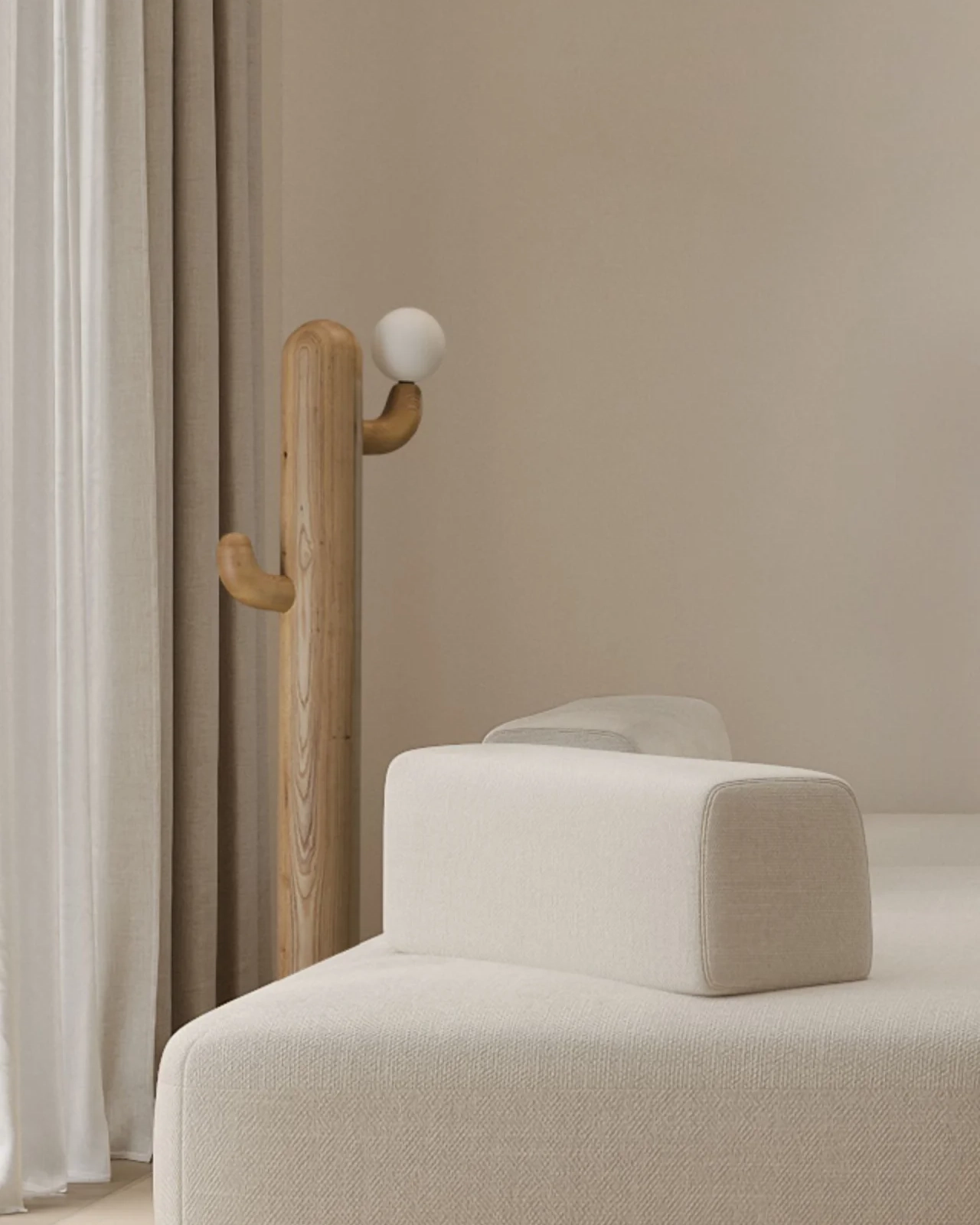 Cactus Wood Floor Lamp