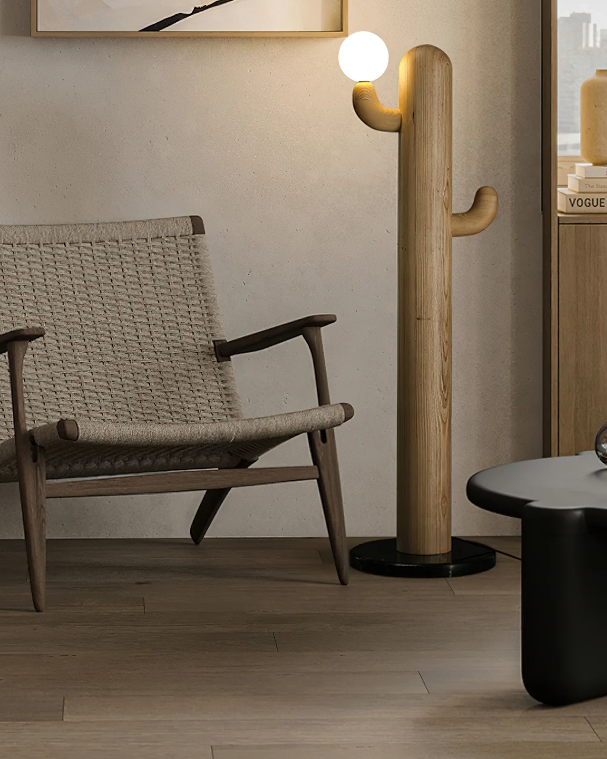 Cactus Wood Floor Lamp