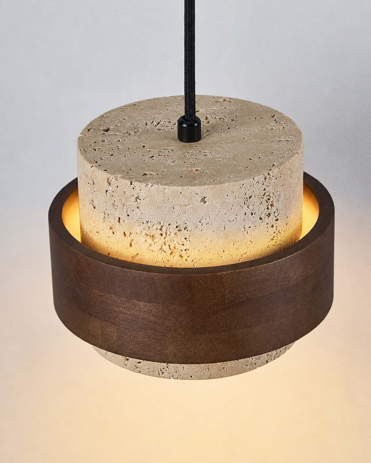 Cairn Orbit Travertine Pendant Light