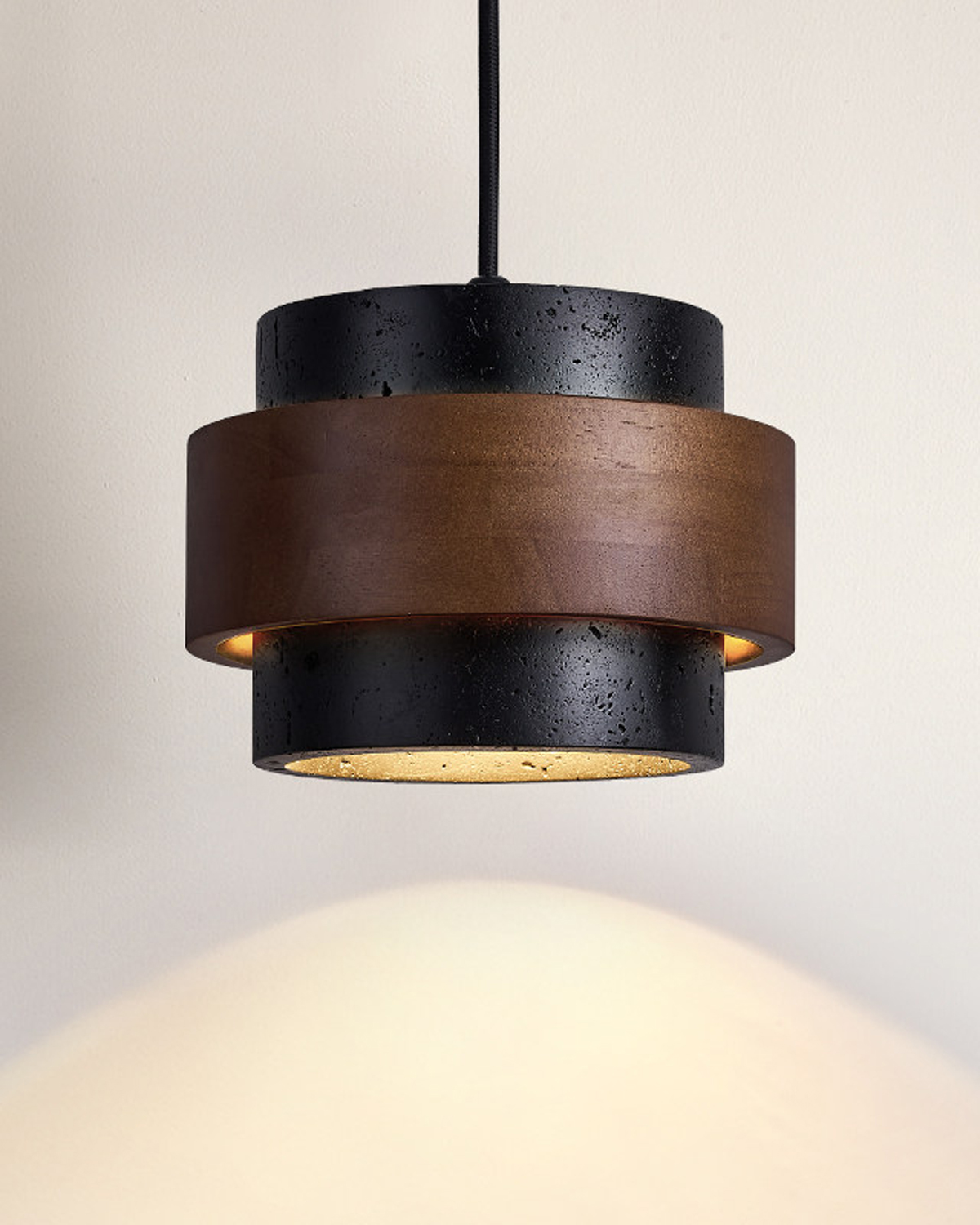 Cairn Orbit Travertine Pendant Light