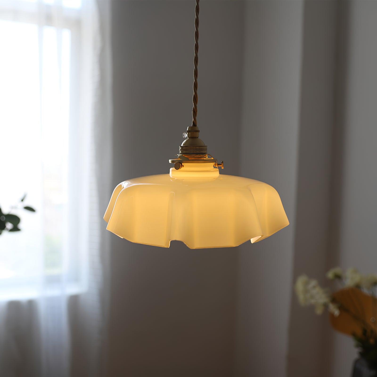 French Flower Pendant Swag Light-elegalight