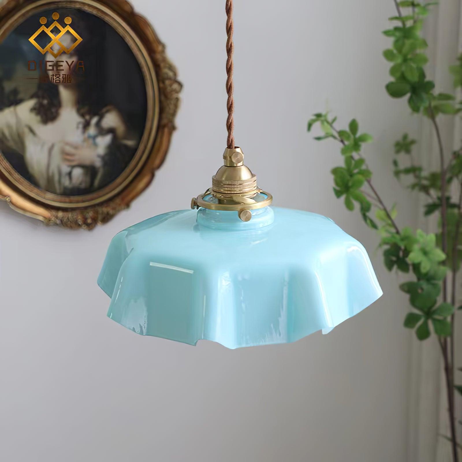 French Flower Pendant Swag Light-elegalight