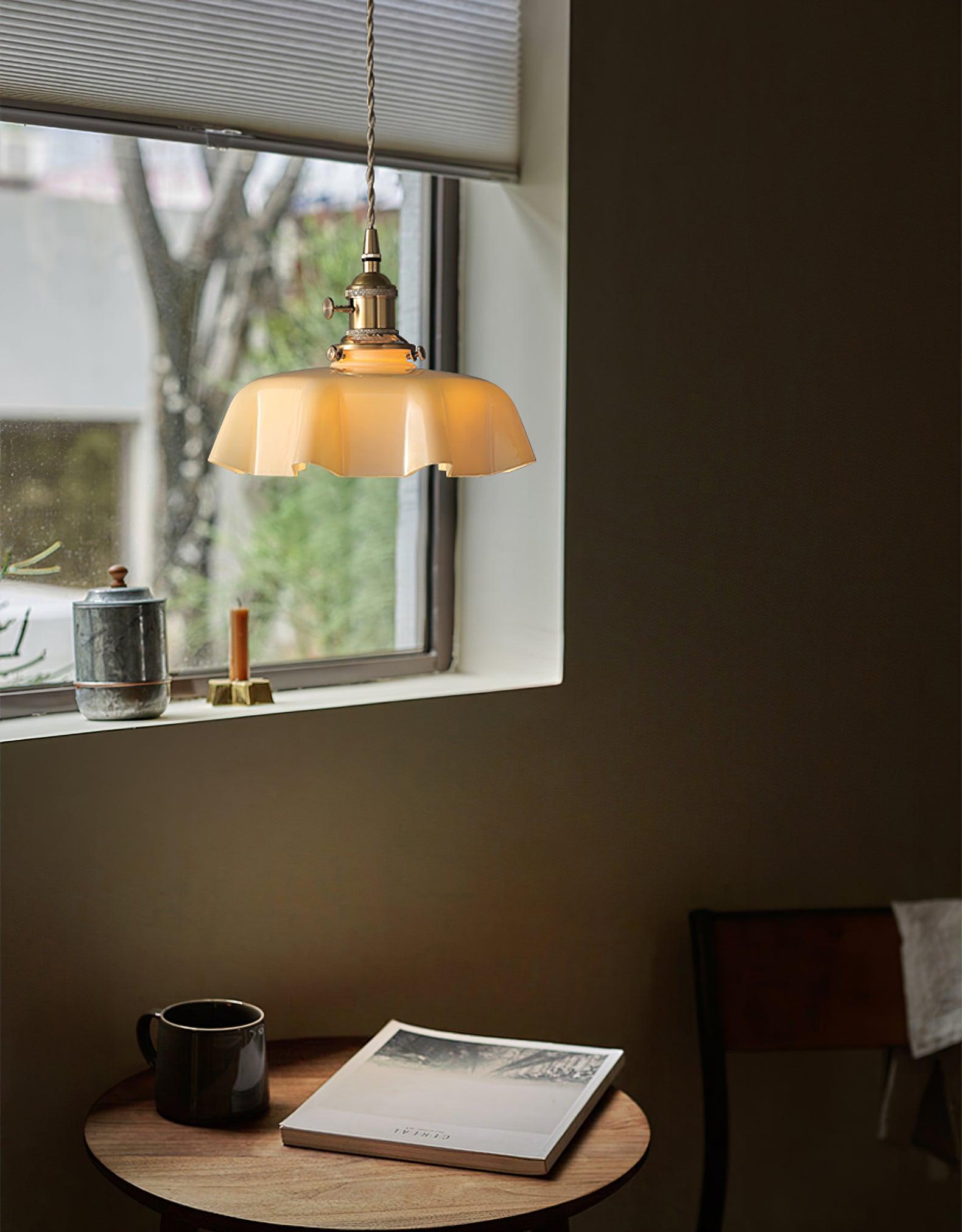 French Flower Pendant Swag Light-elegalight