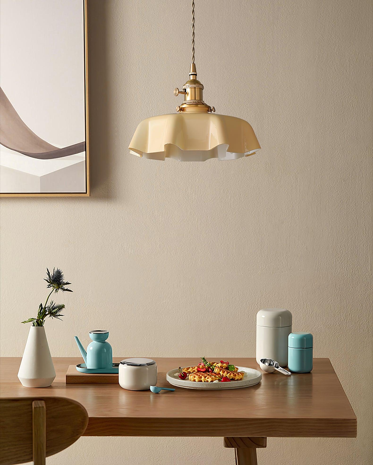 French Flower Pendant Swag Light-elegalight