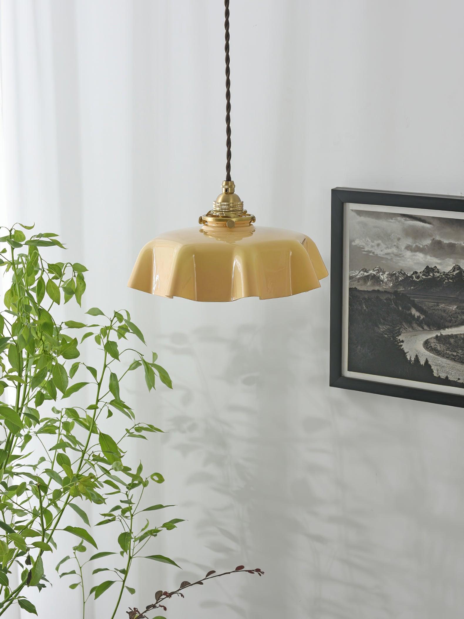 French Flower Pendant Swag Light-elegalight