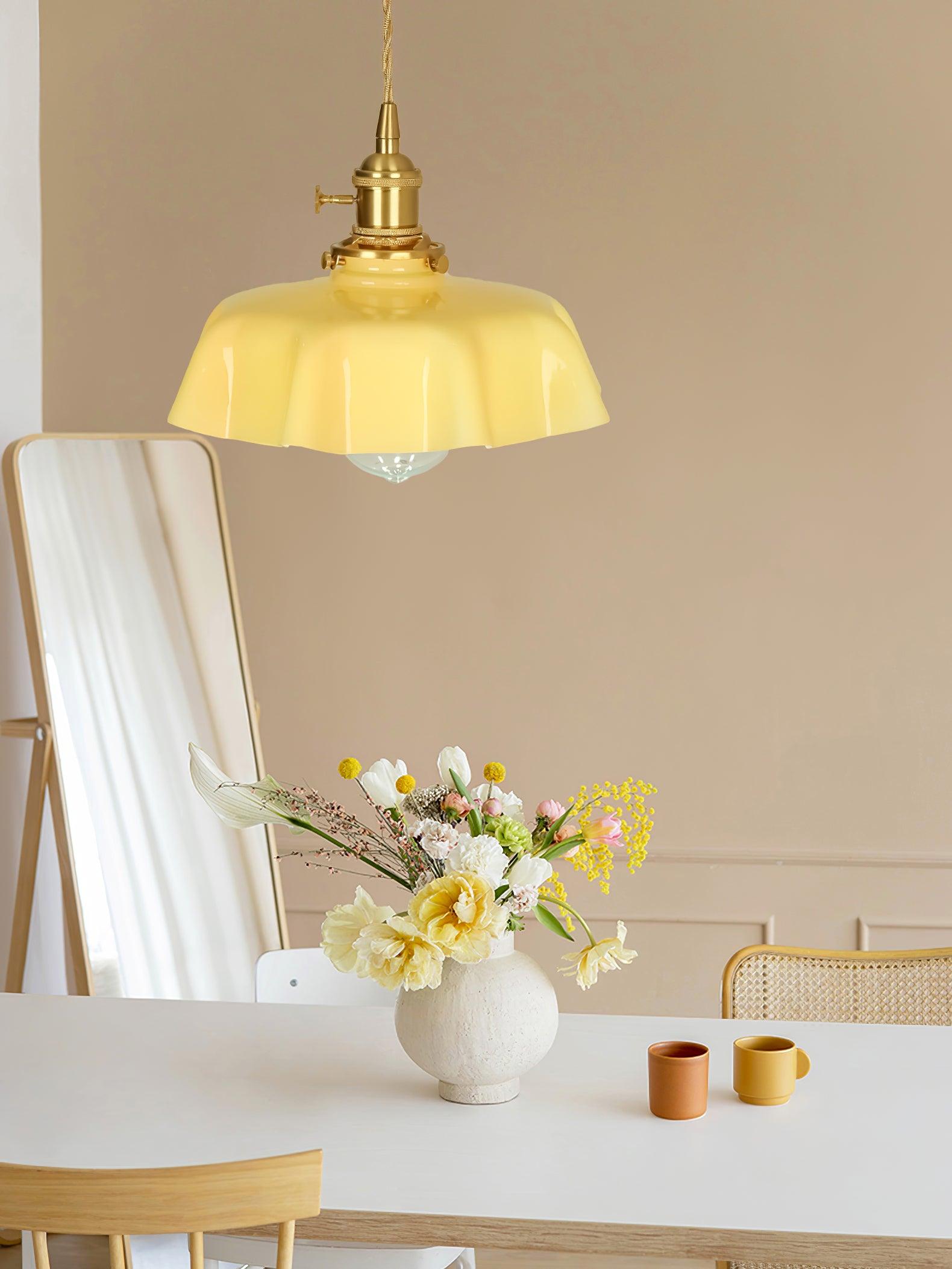 French Flower Pendant Swag Light-elegalight