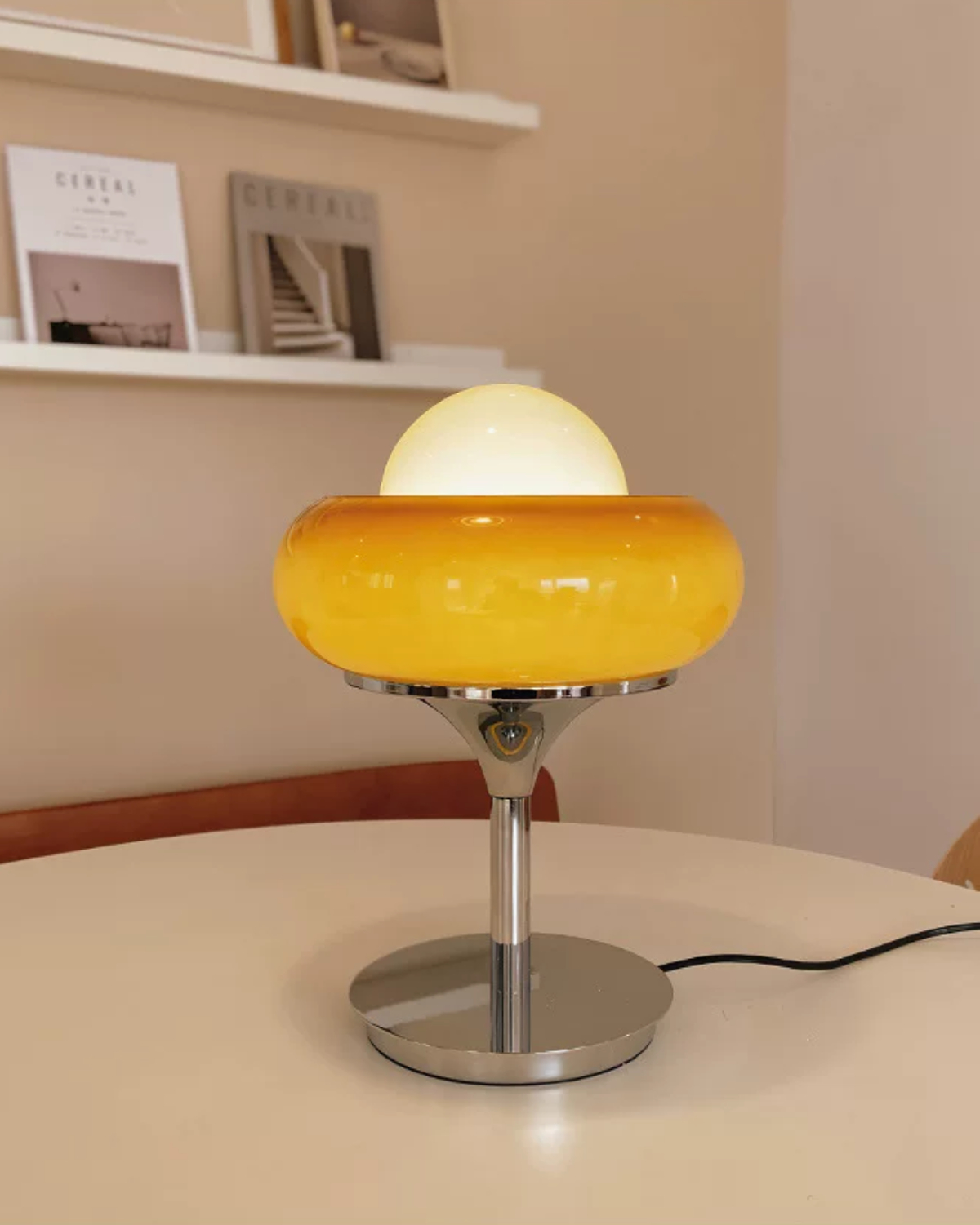 Caramel Soufflé Glass Table