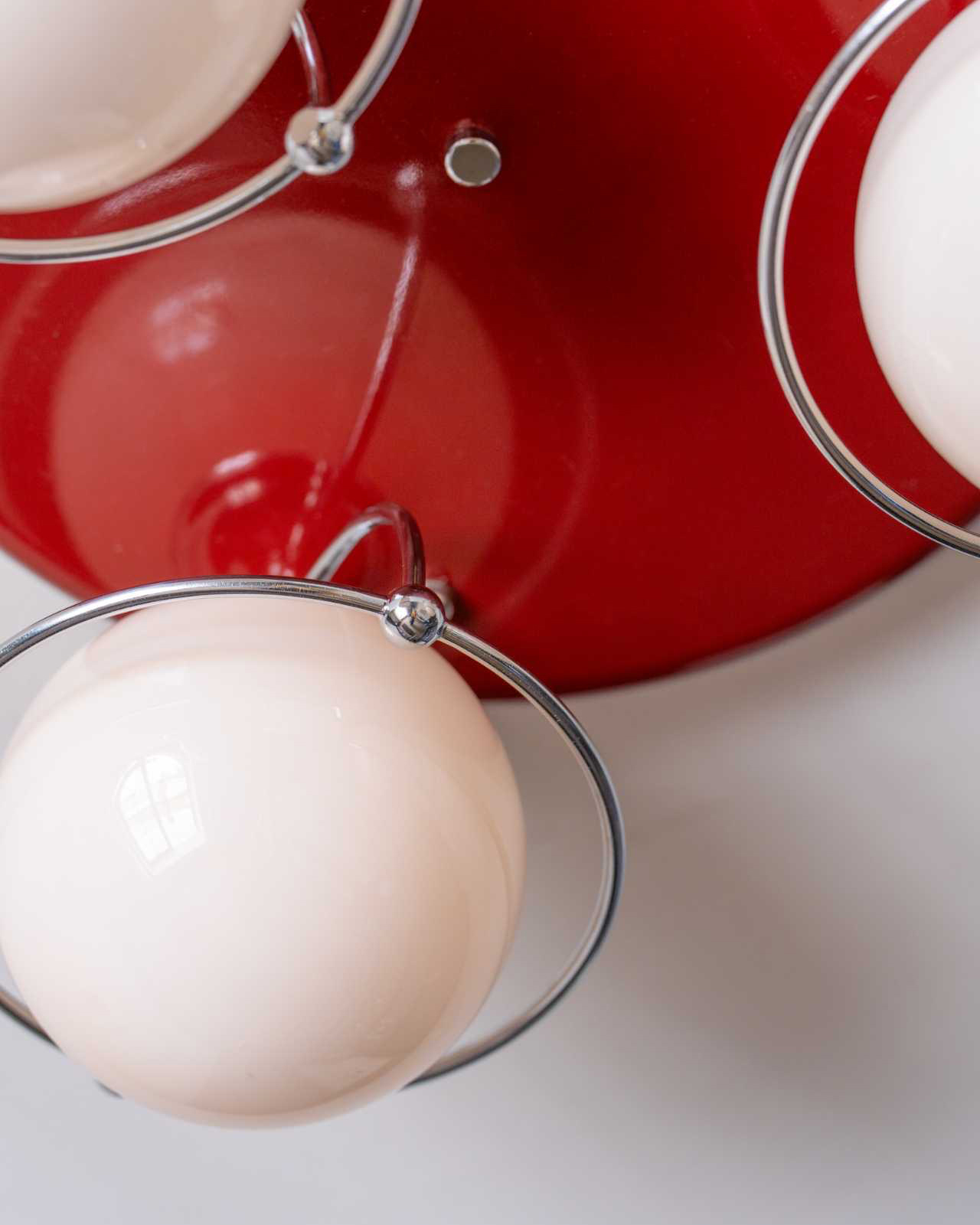 Carmine Glass Flush Mount Ceiling Lamp