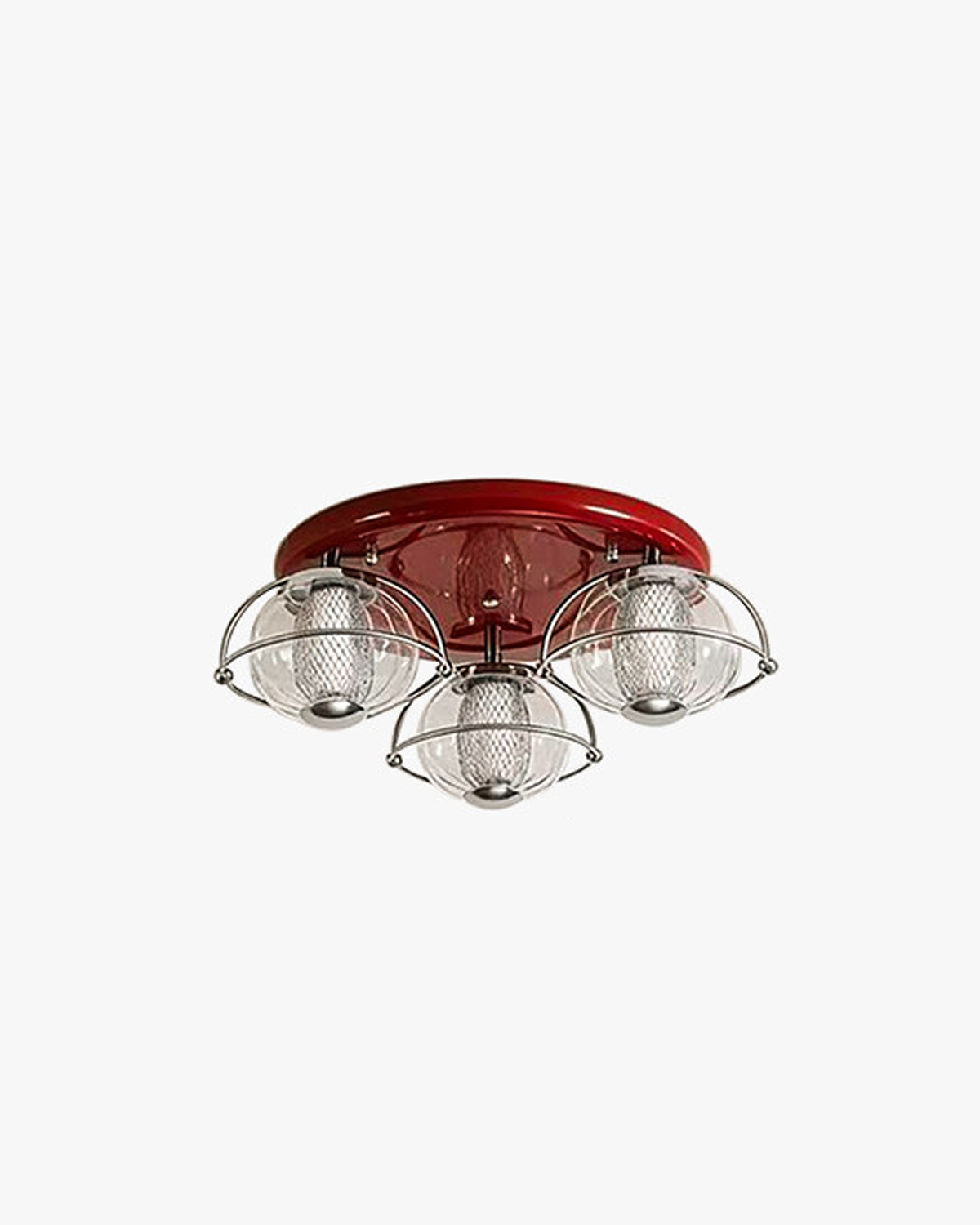Carmine Glass Flush Mount Ceiling Lamp