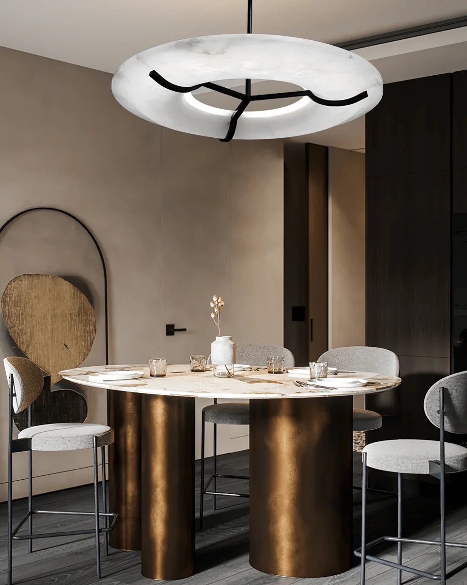 Carve Alabaster Pendant Light