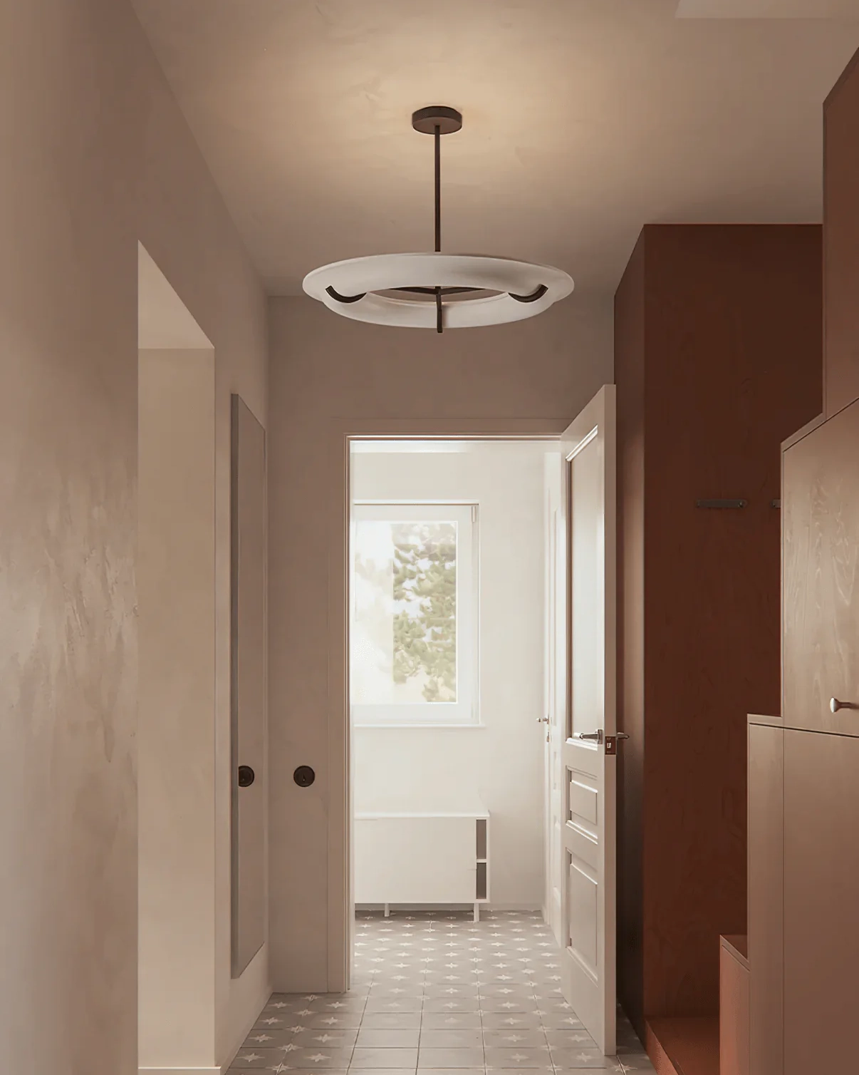 Carve Alabaster Pendant Light