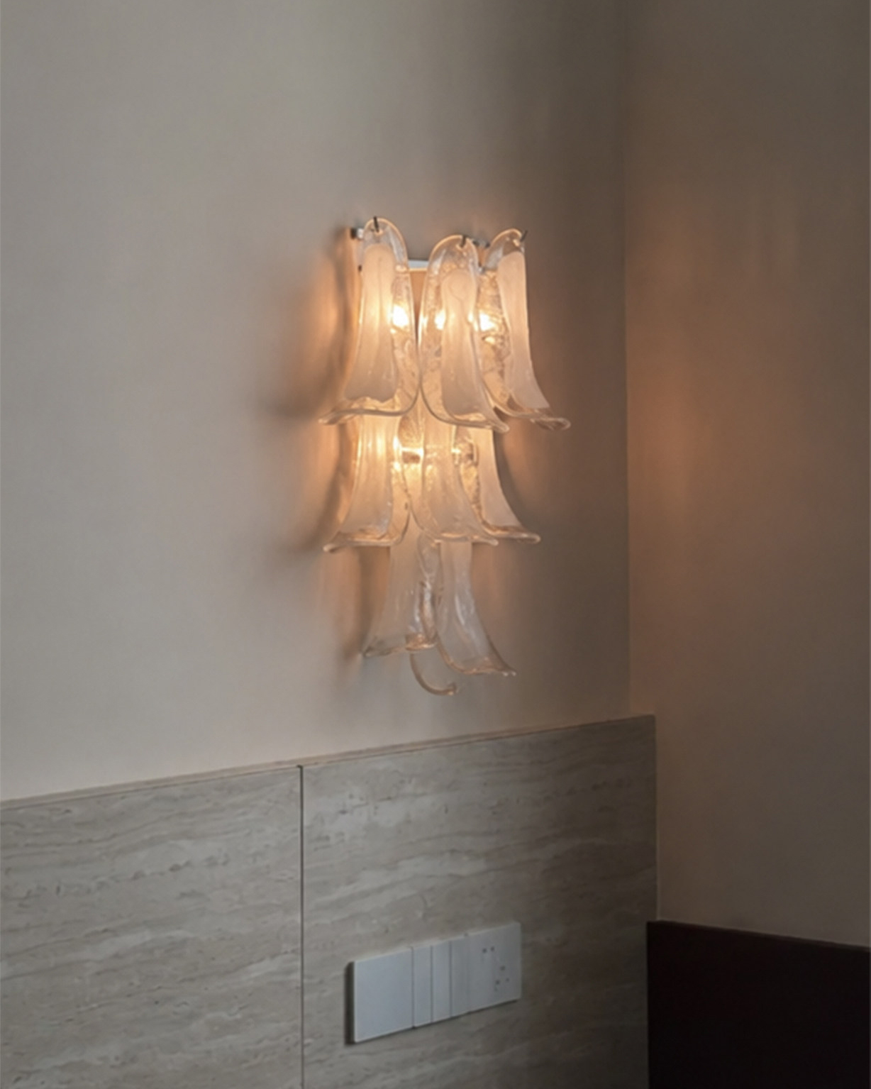 Cascata Murano Glass Wall Sconce