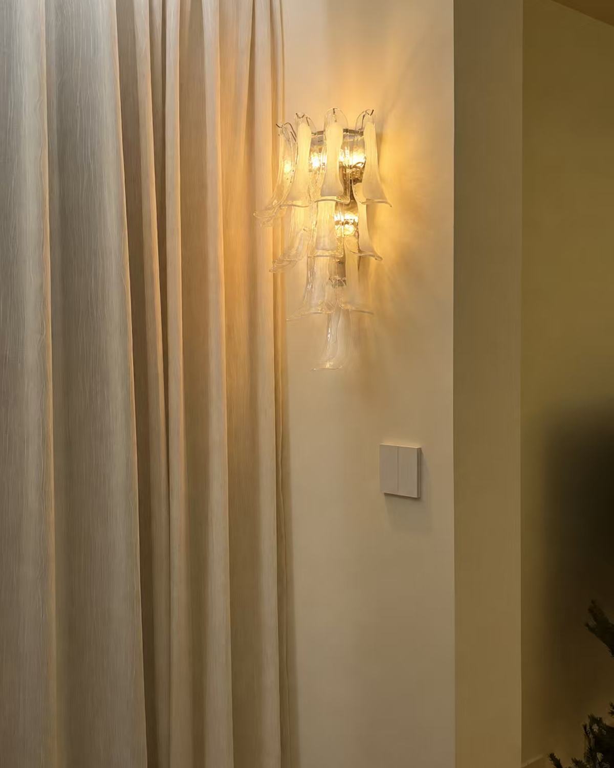 Cascata Murano Glass Wall Sconce