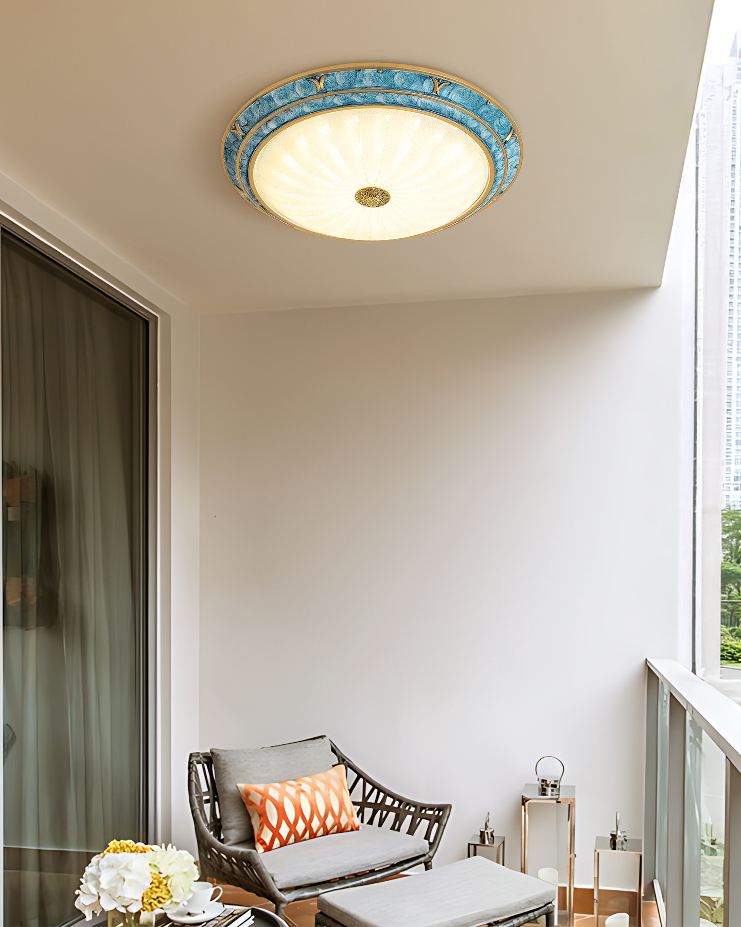 Clair de Lune Glass Ceiling Light