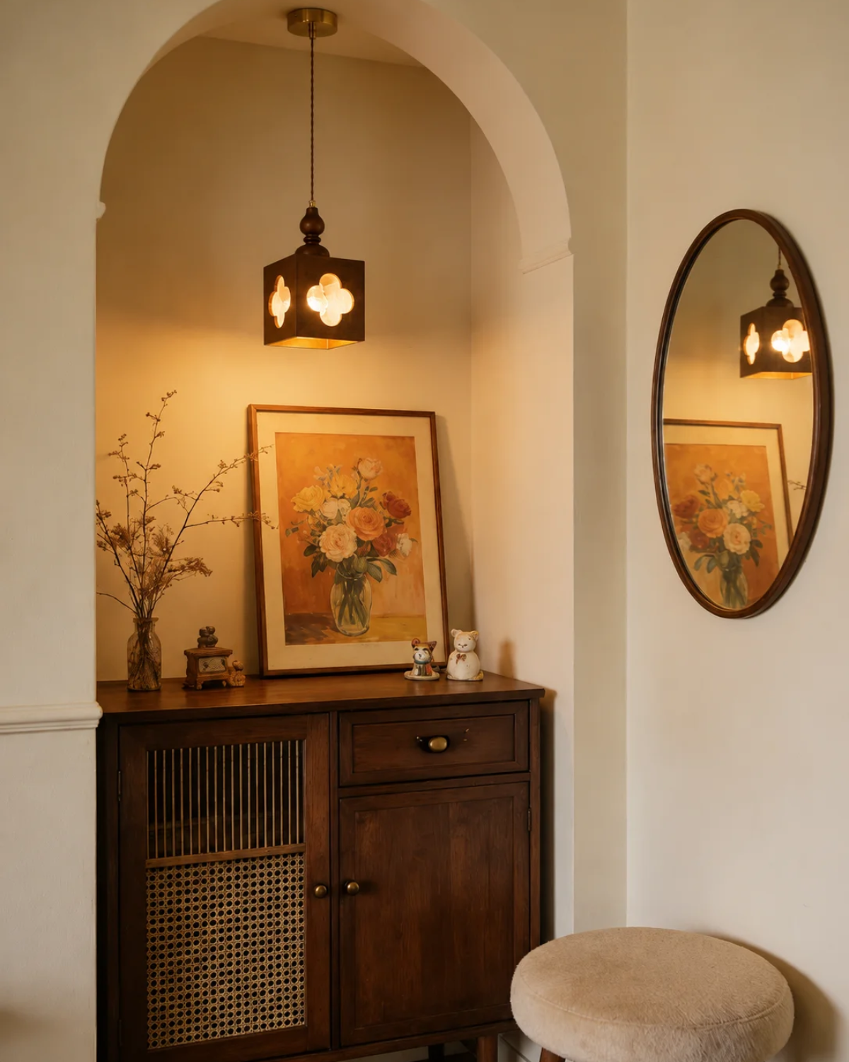 Clover Window Wooden Pendant Light