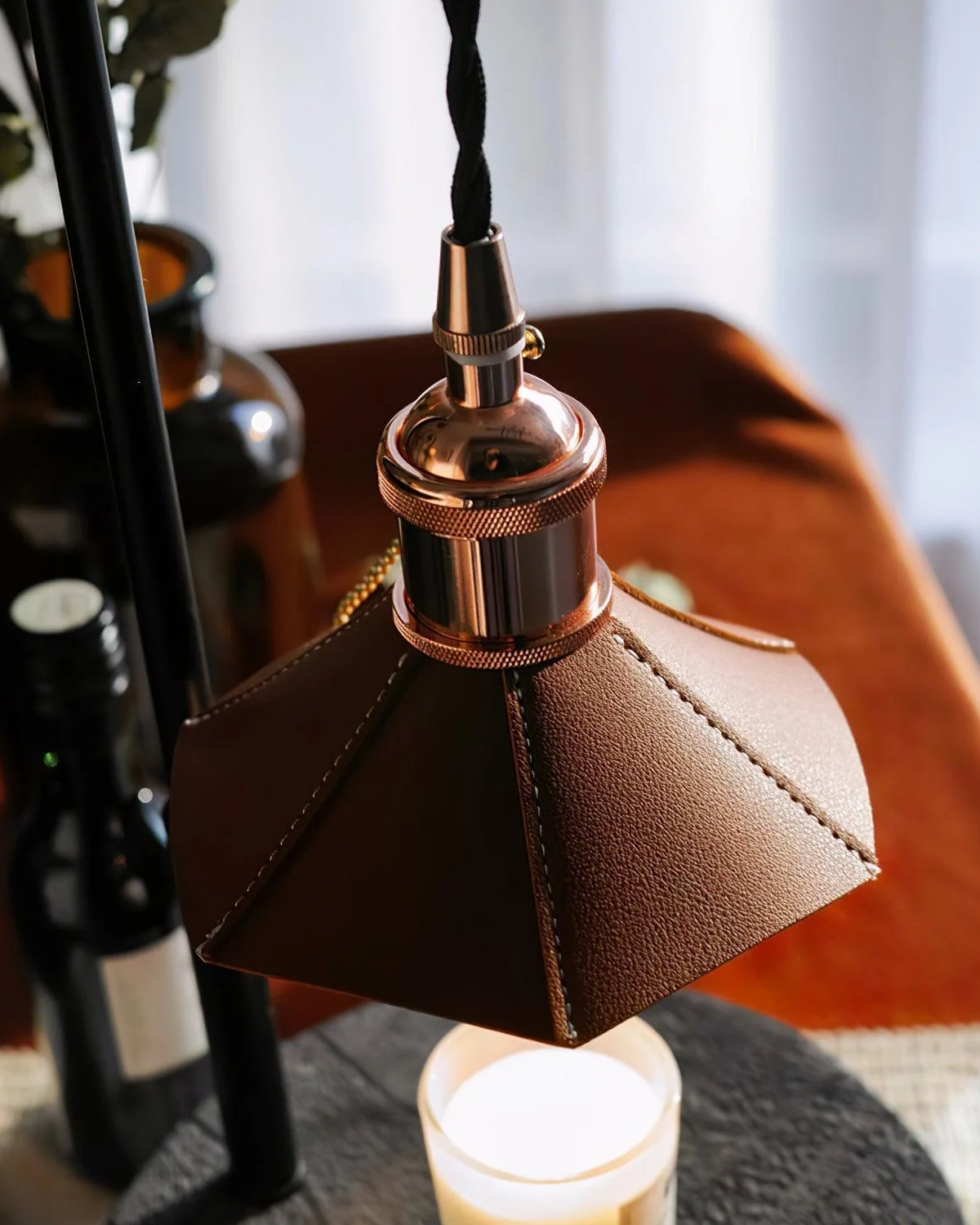 Cordero Wooden Stool Table Lamp