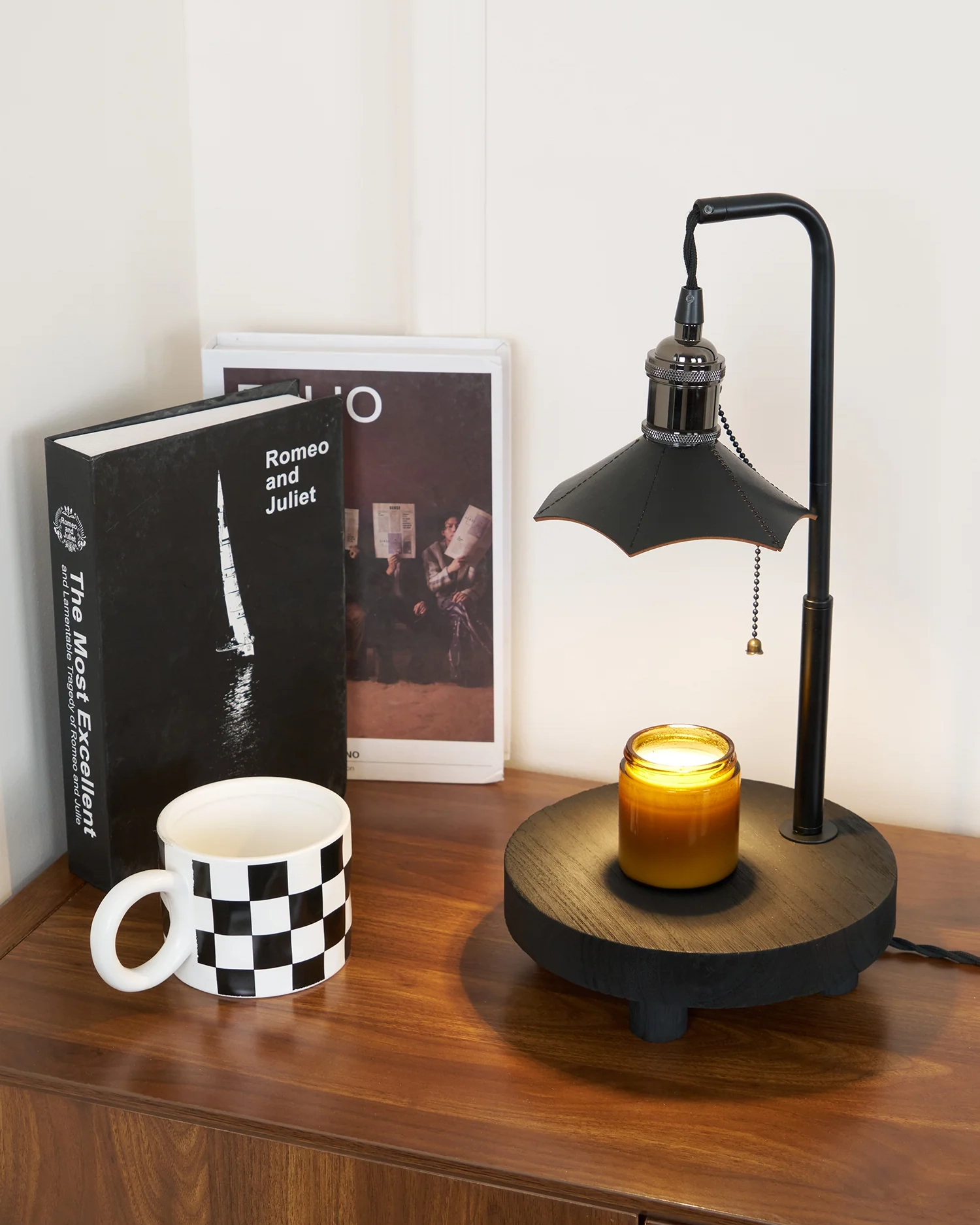 Cordero Wooden Stool Table Lamp