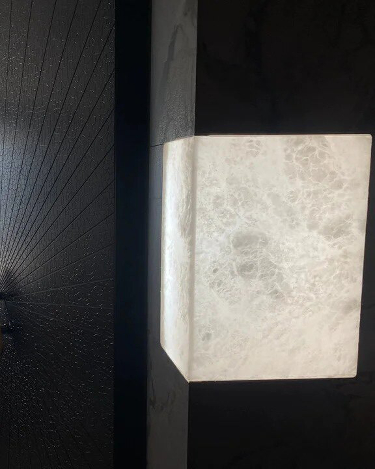 Corner Glow Alabaster Wall Light