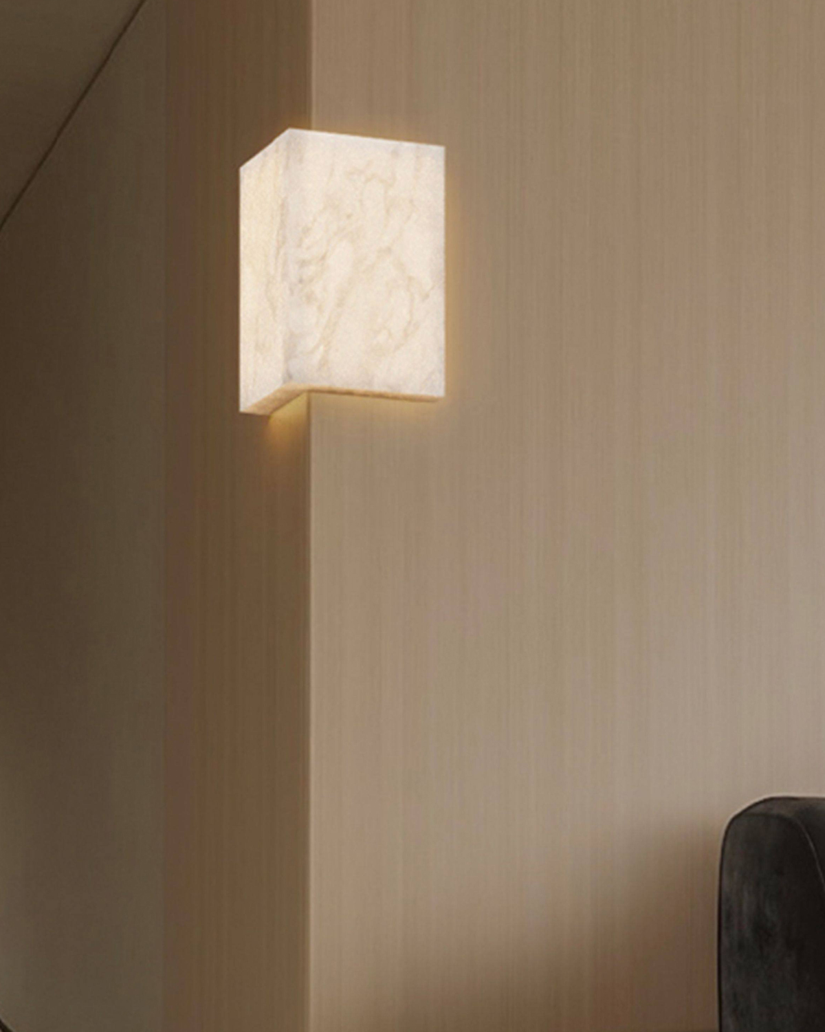 Corner Glow Alabaster Wall Light