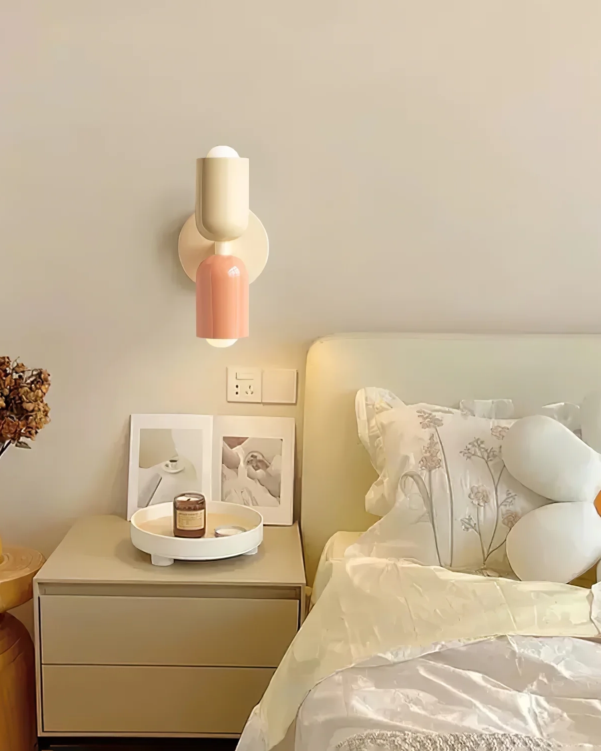 Couleur Double Plug In Wall Lamp