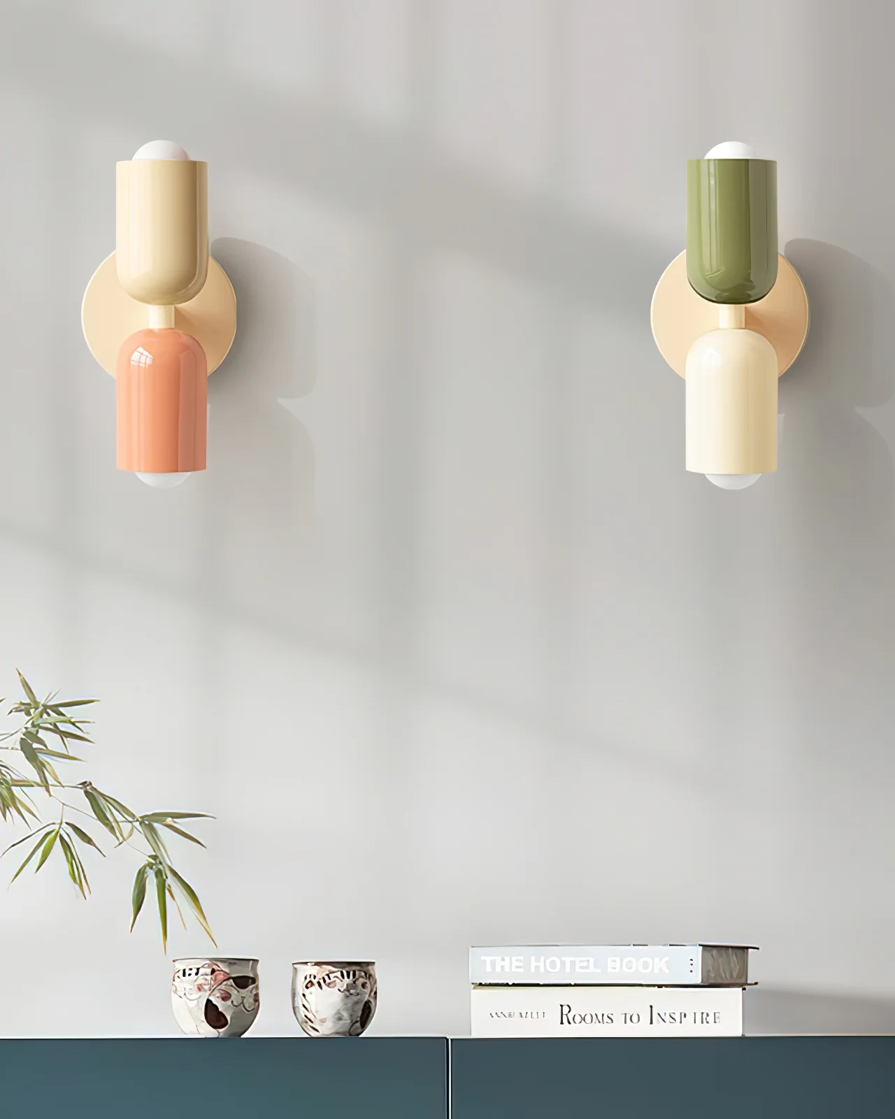 Couleur Double Plug In Wall Lamp