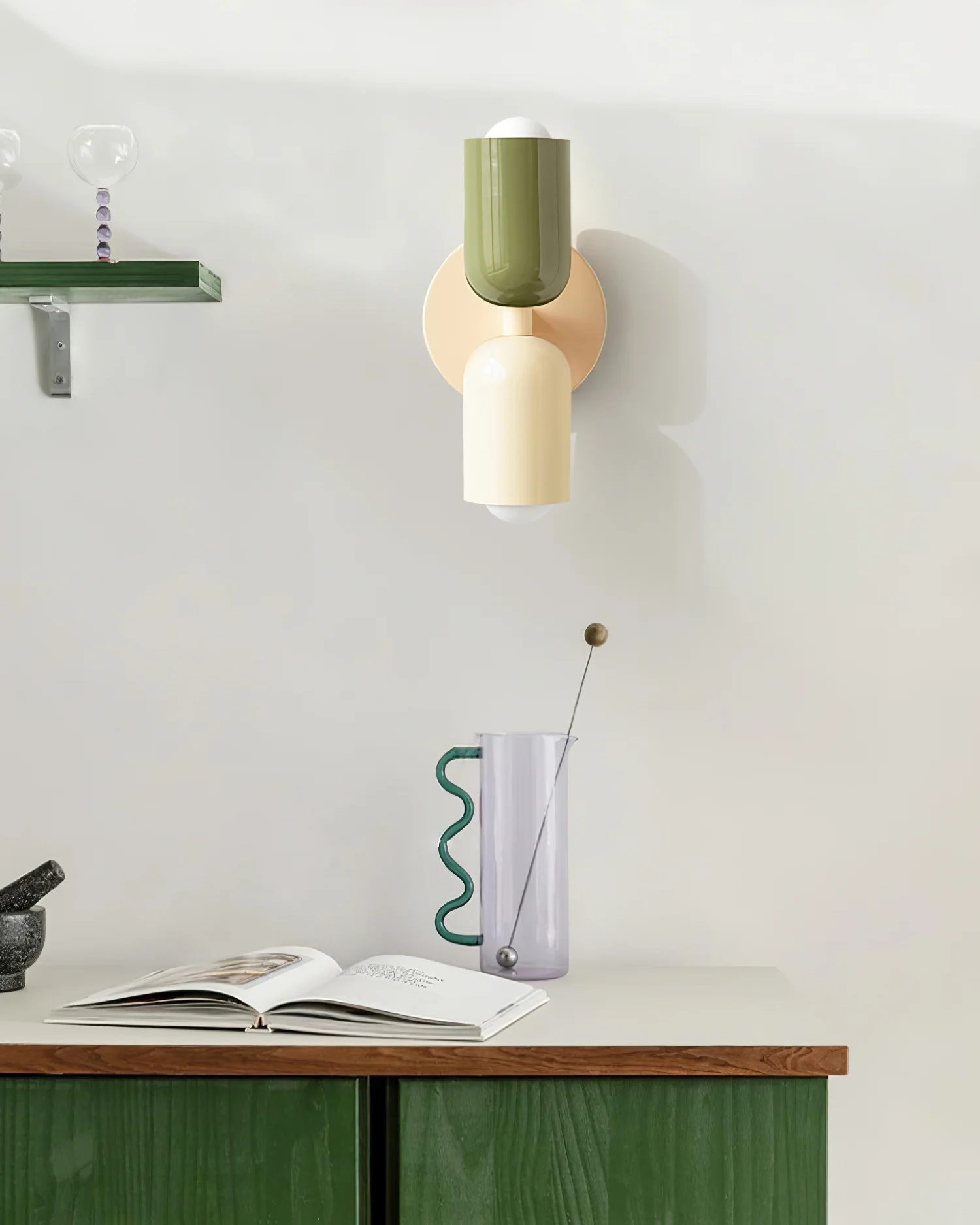 Couleur Double Plug In Wall Lamp