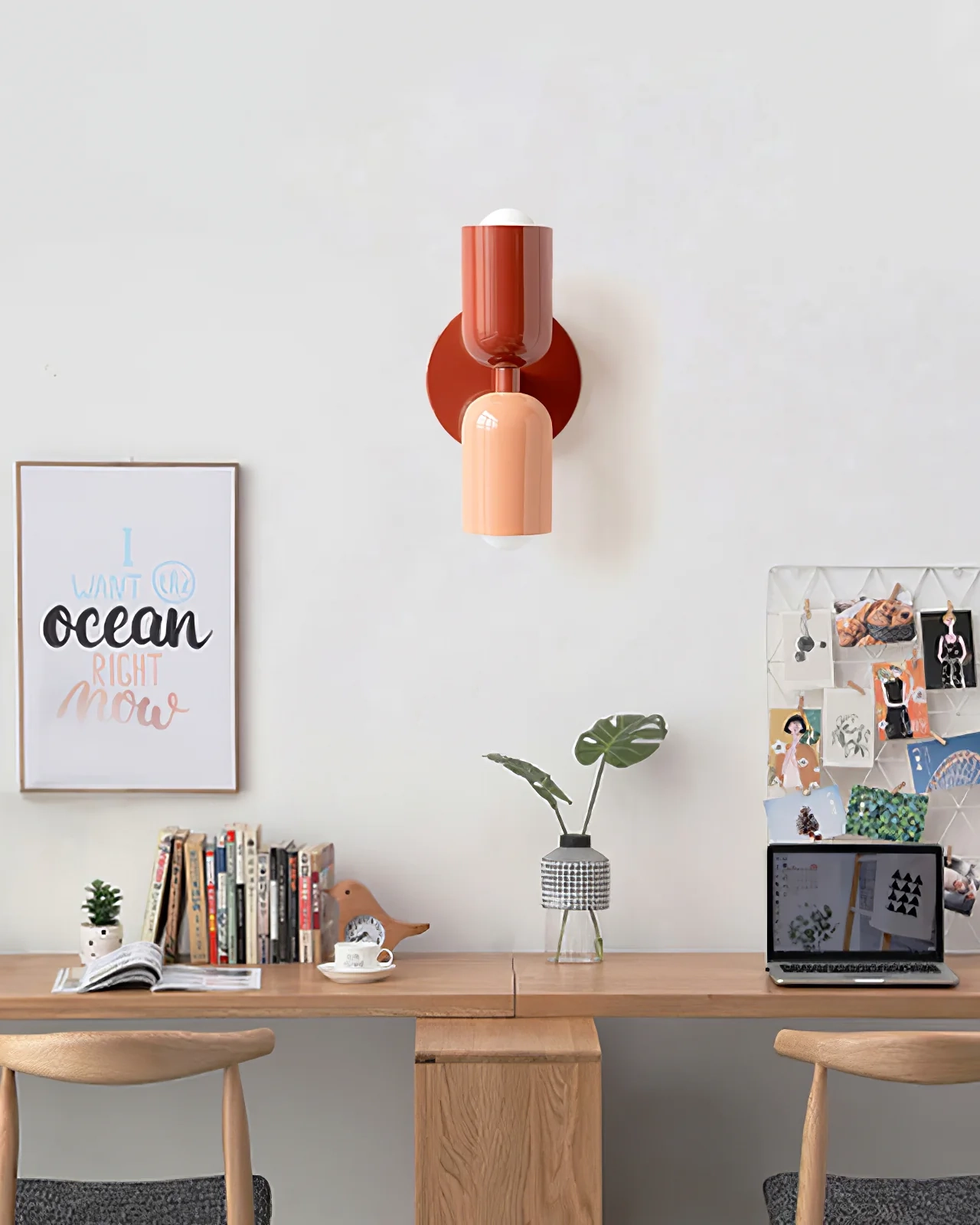 Couleur Double Plug In Wall Lamp