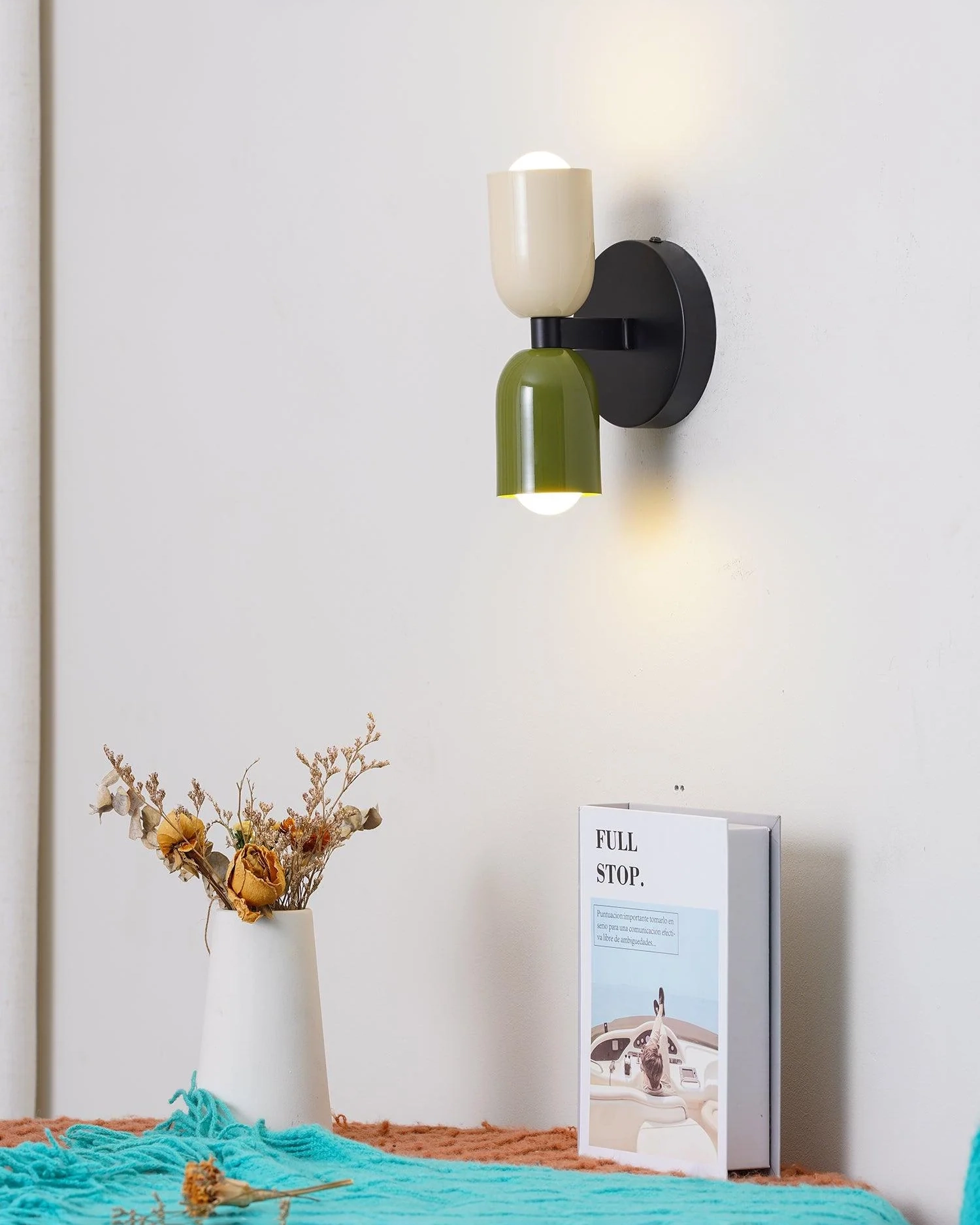 Couleur Double Plug In Wall Lamp